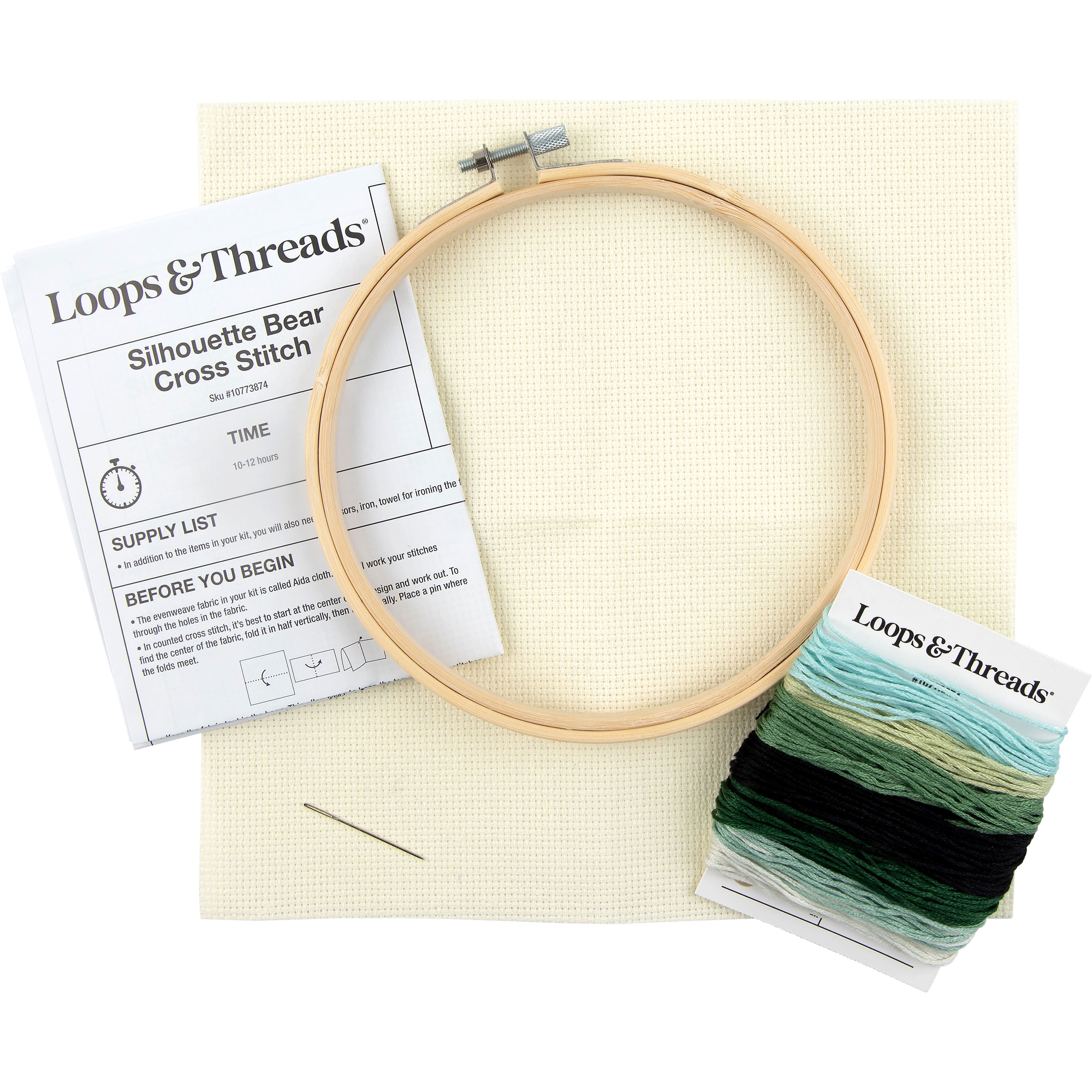 6" Silhouette Bear Counted Cross Stitch Kit by Loops & Threads®