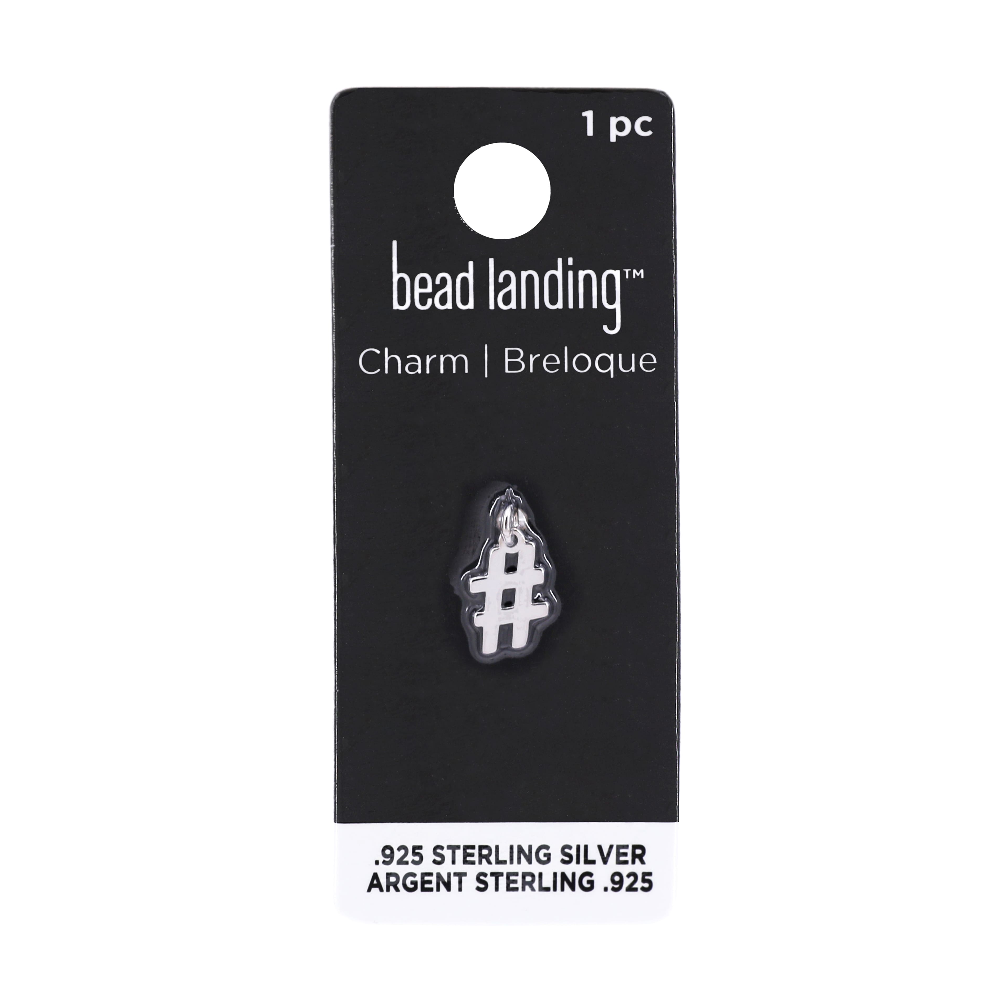 12 Pack: Sterling Silver Number Charm by Bead Landing™