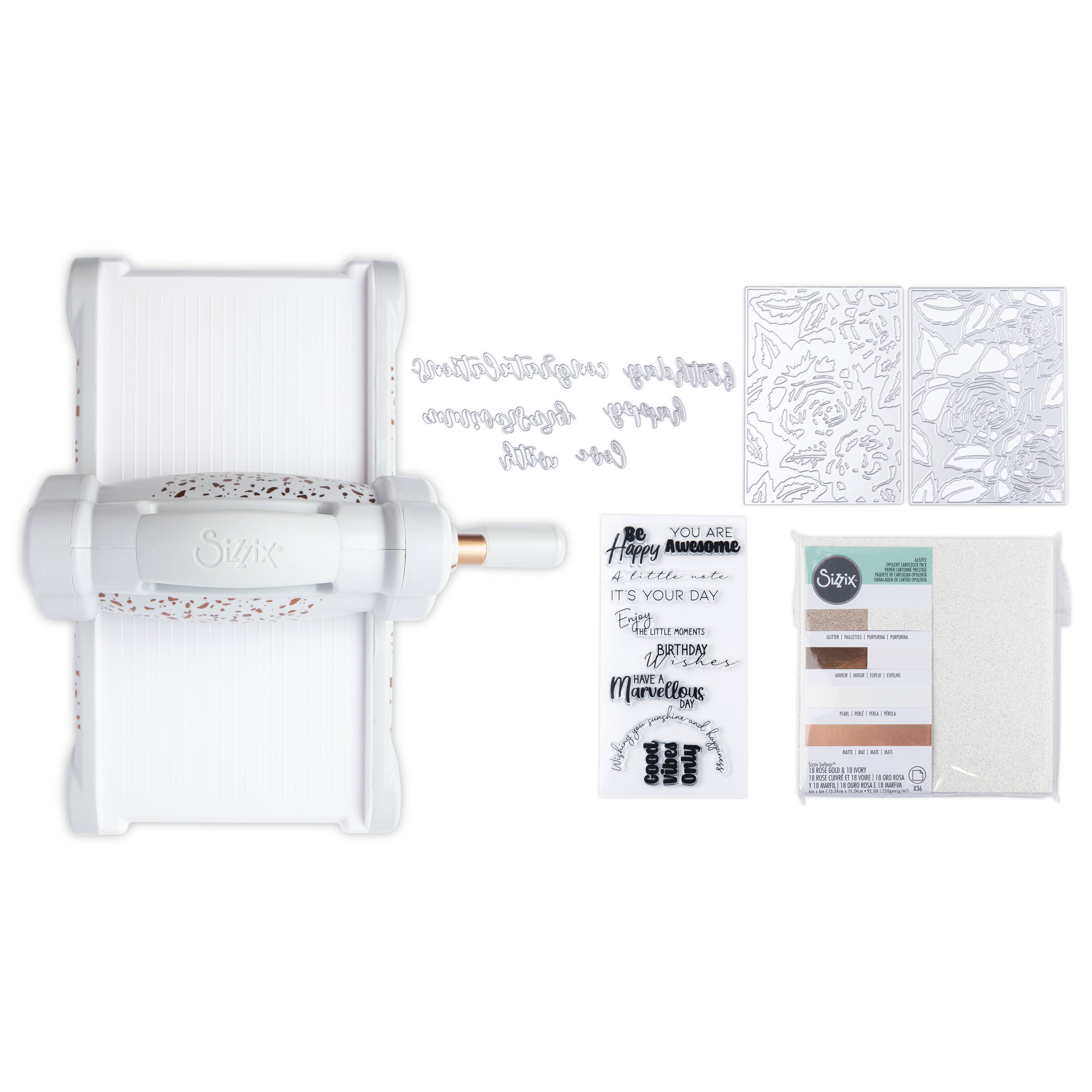 Sizzix - Big Shot Plus Machine - White and Gray - Starter Kit