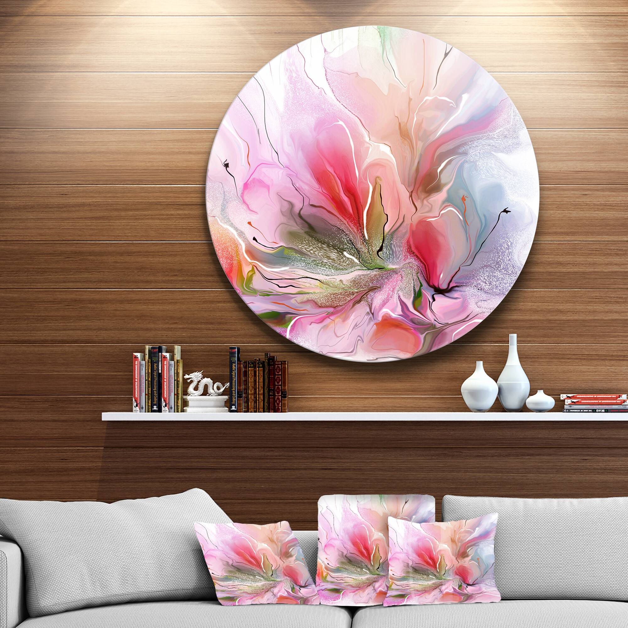 Designart - Lovely Painted Floral Design' Extra Large Floral Wall Art
