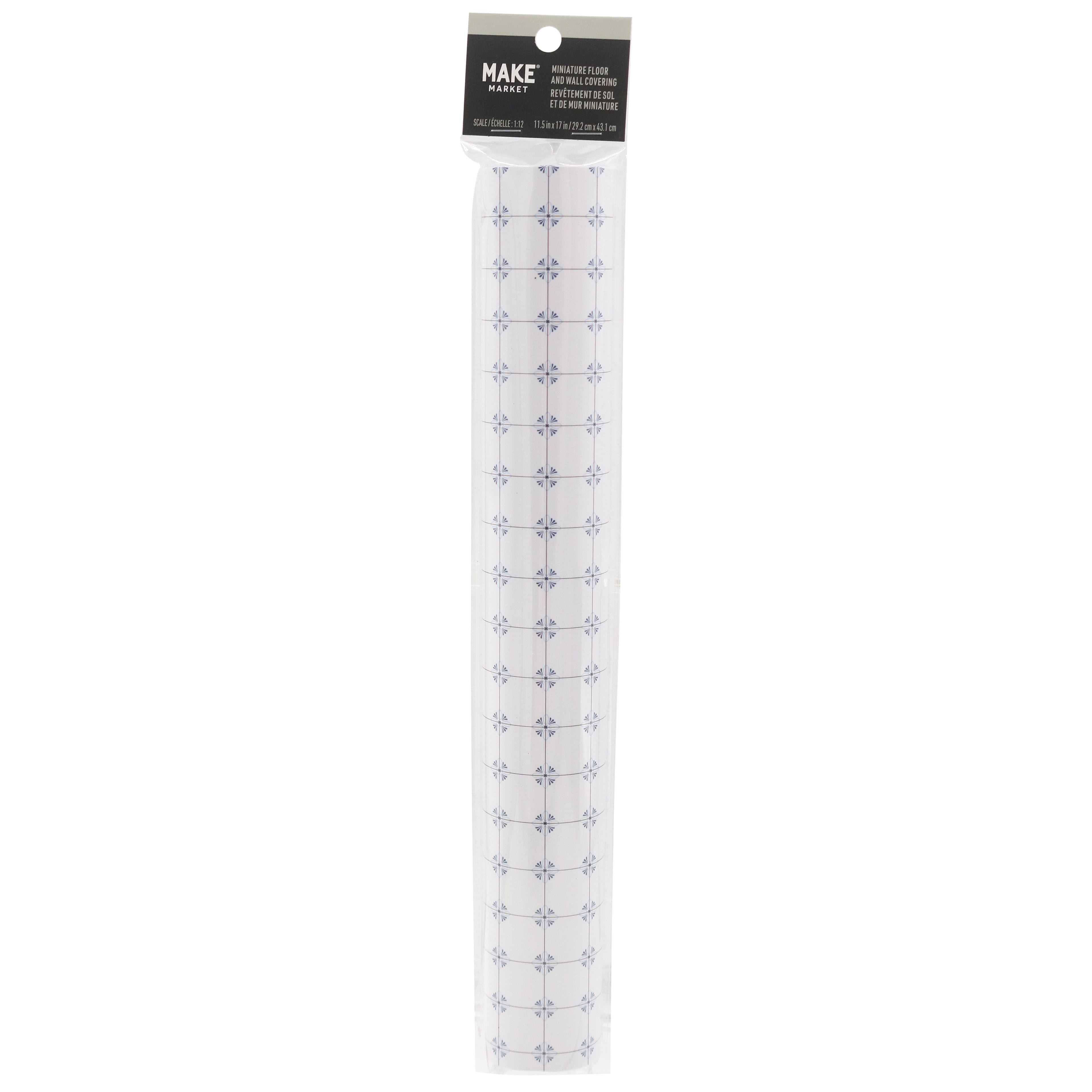 Miniature White & Blue Floor & Wall Covering by Make Market®