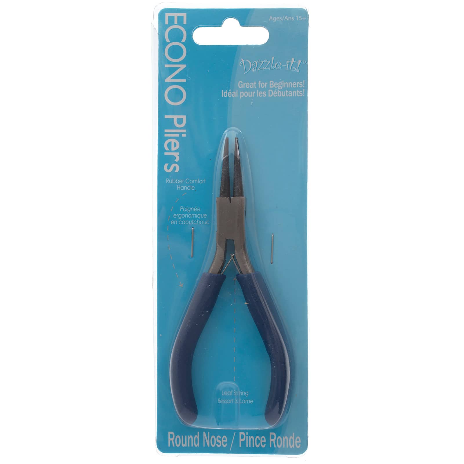 John Bead Multi Purpose Stainless Steel Round Nose Jewelry Econo Pliers