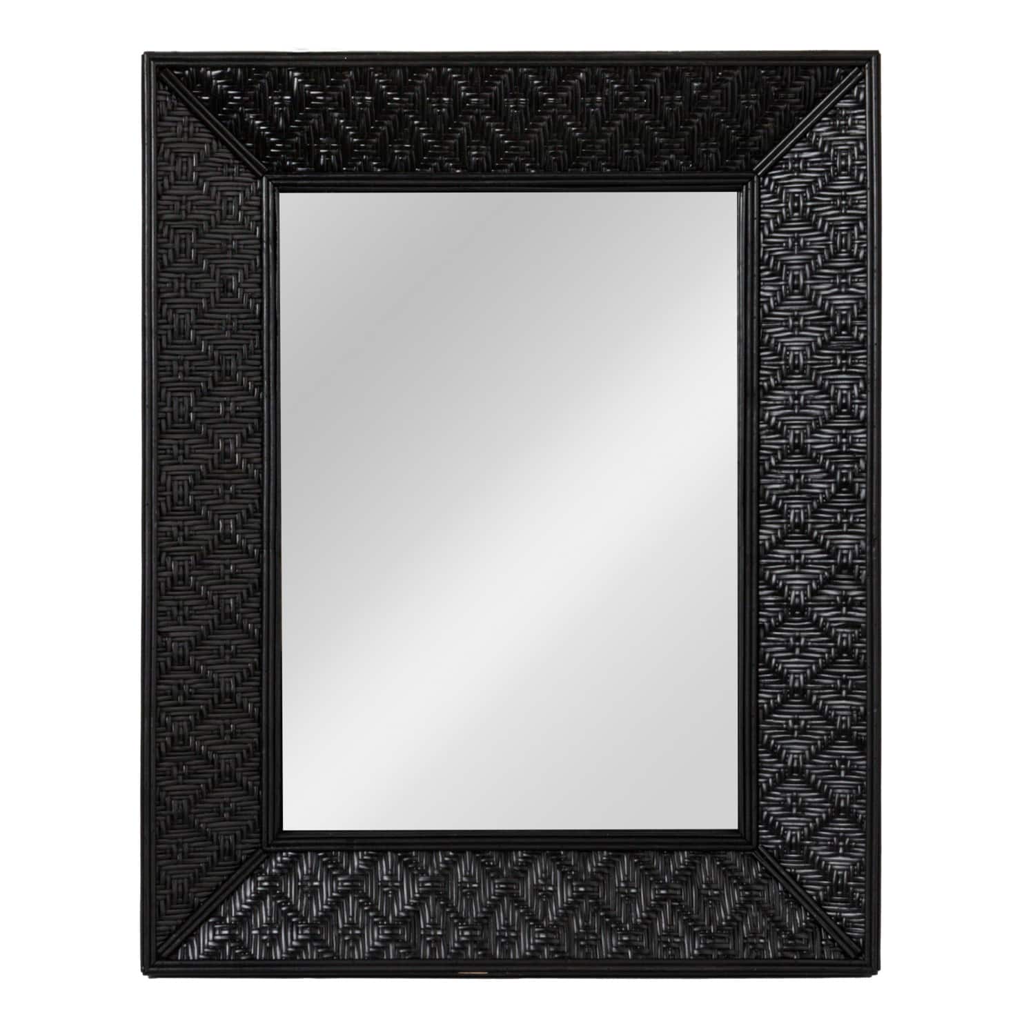 Hello Honey® 25.5" Handwoven Rattan Rectangle Wall Mirror