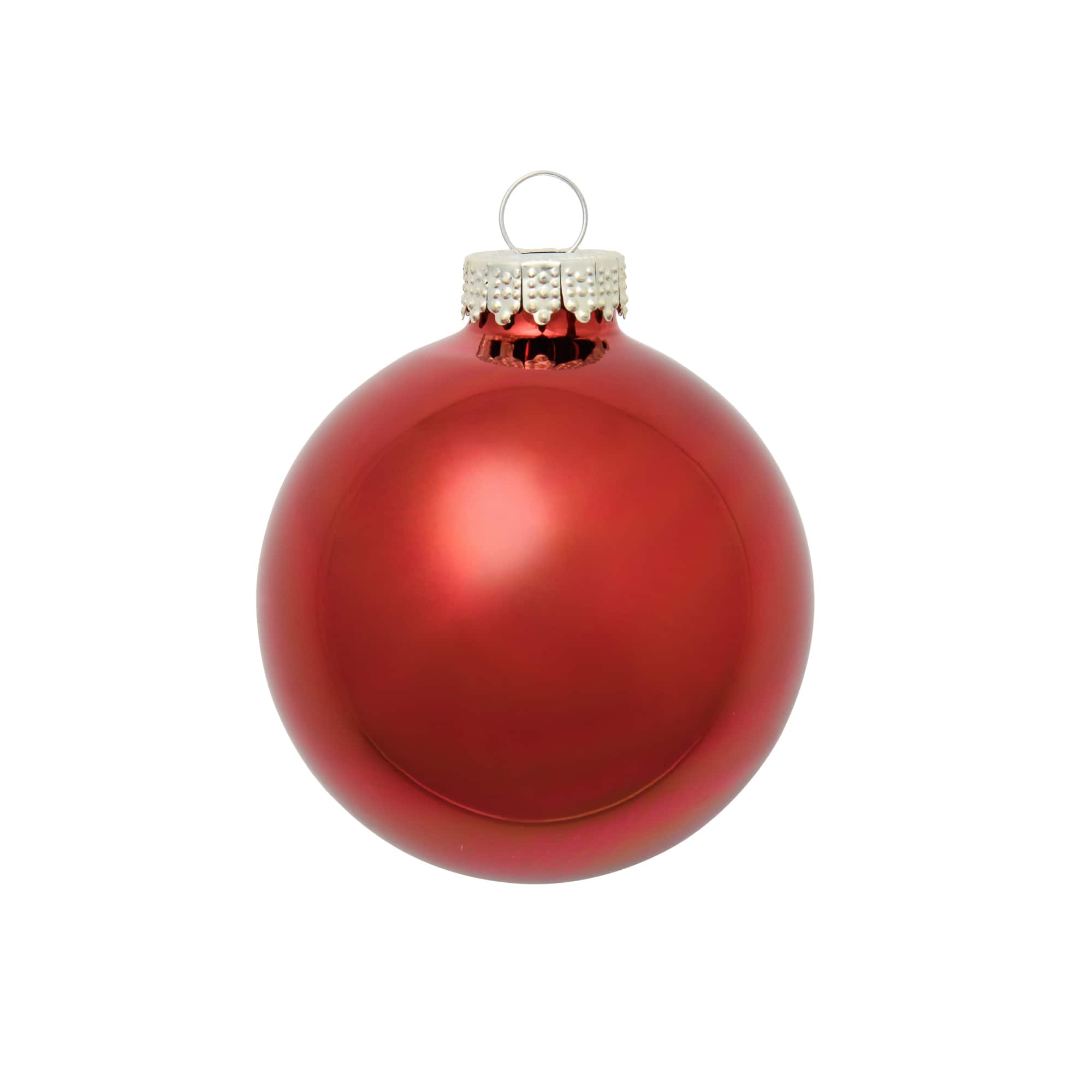 Whitehurst 40 Pack 1.25" Shiny Glass Ball Ornaments