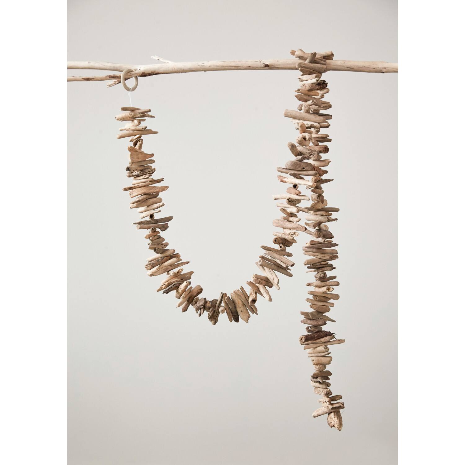 70&#x22; Natural Driftwood Garland