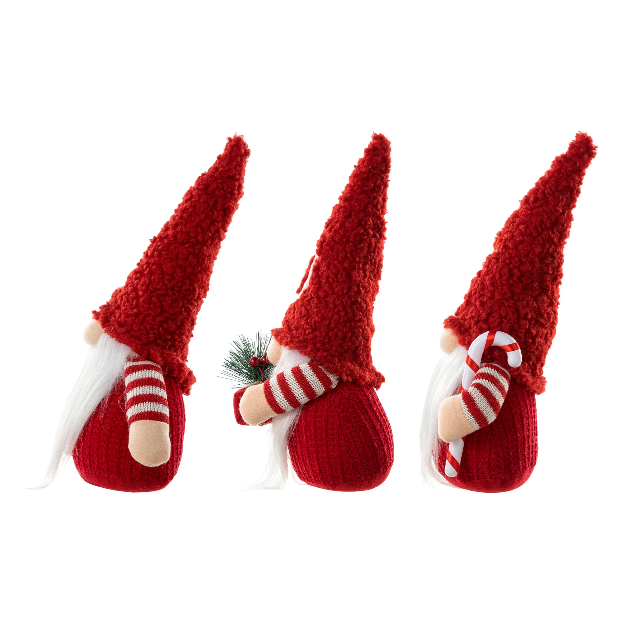 Glitzhome&#xAE; JOY Christmas Gnome Fabric D&#xE9;cor, 3ct.