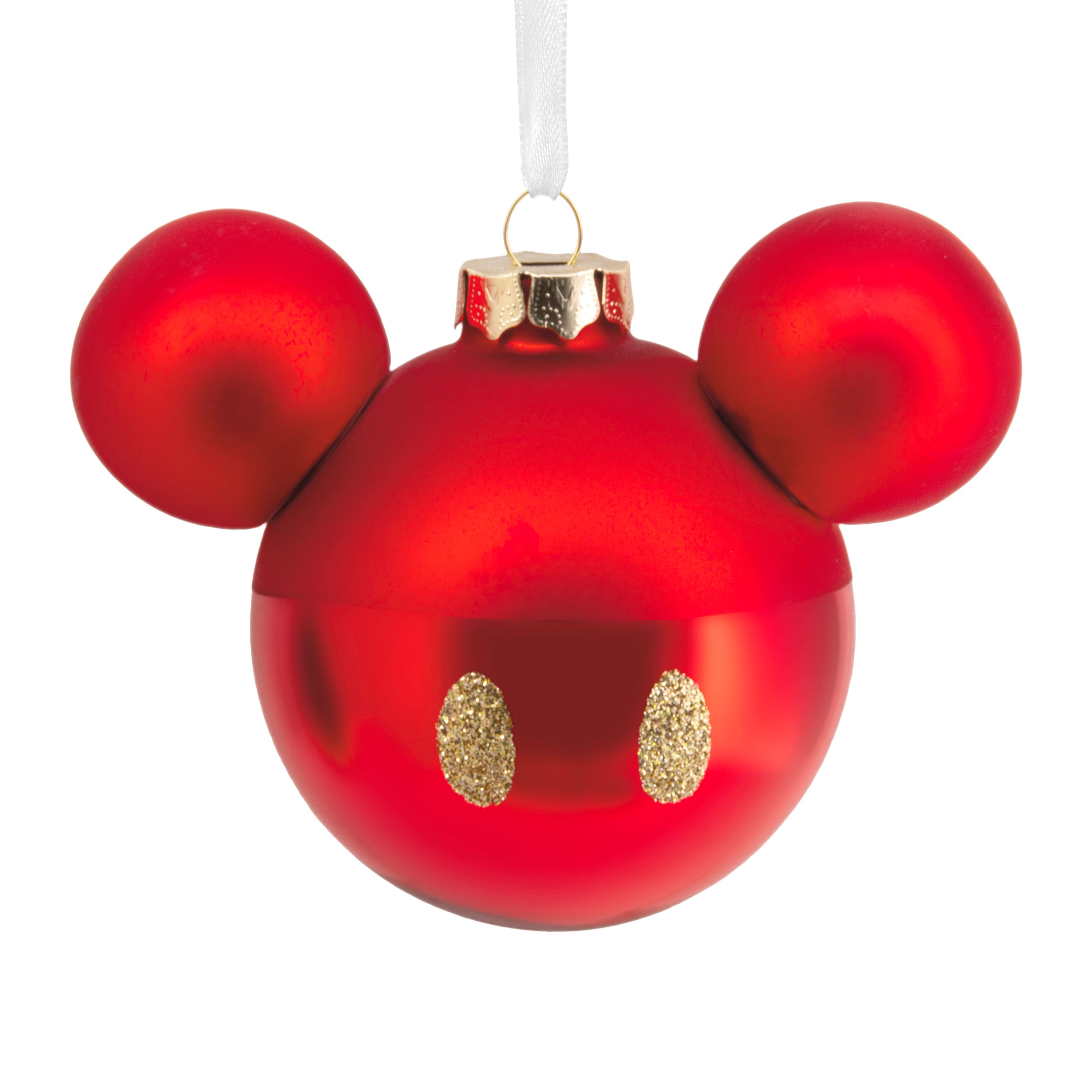 Hallmark Disney&#xAE; 4&#x22; Mickey Mouse Ears Icon Blown Glass Ornament