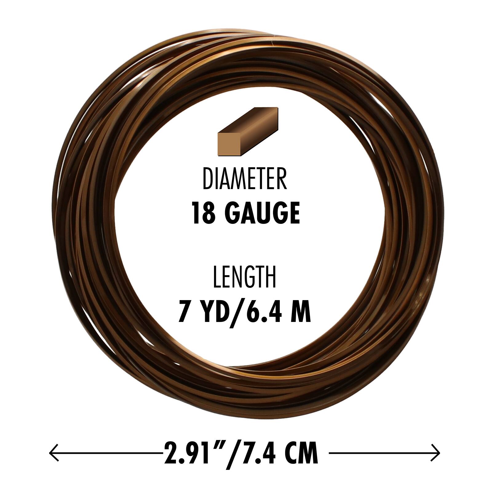 The Beadsmith&#xAE; Wire Elements&#x2122; 18 Gauge Tarnish Resistant Medium Temper Square Wire, 7yd.