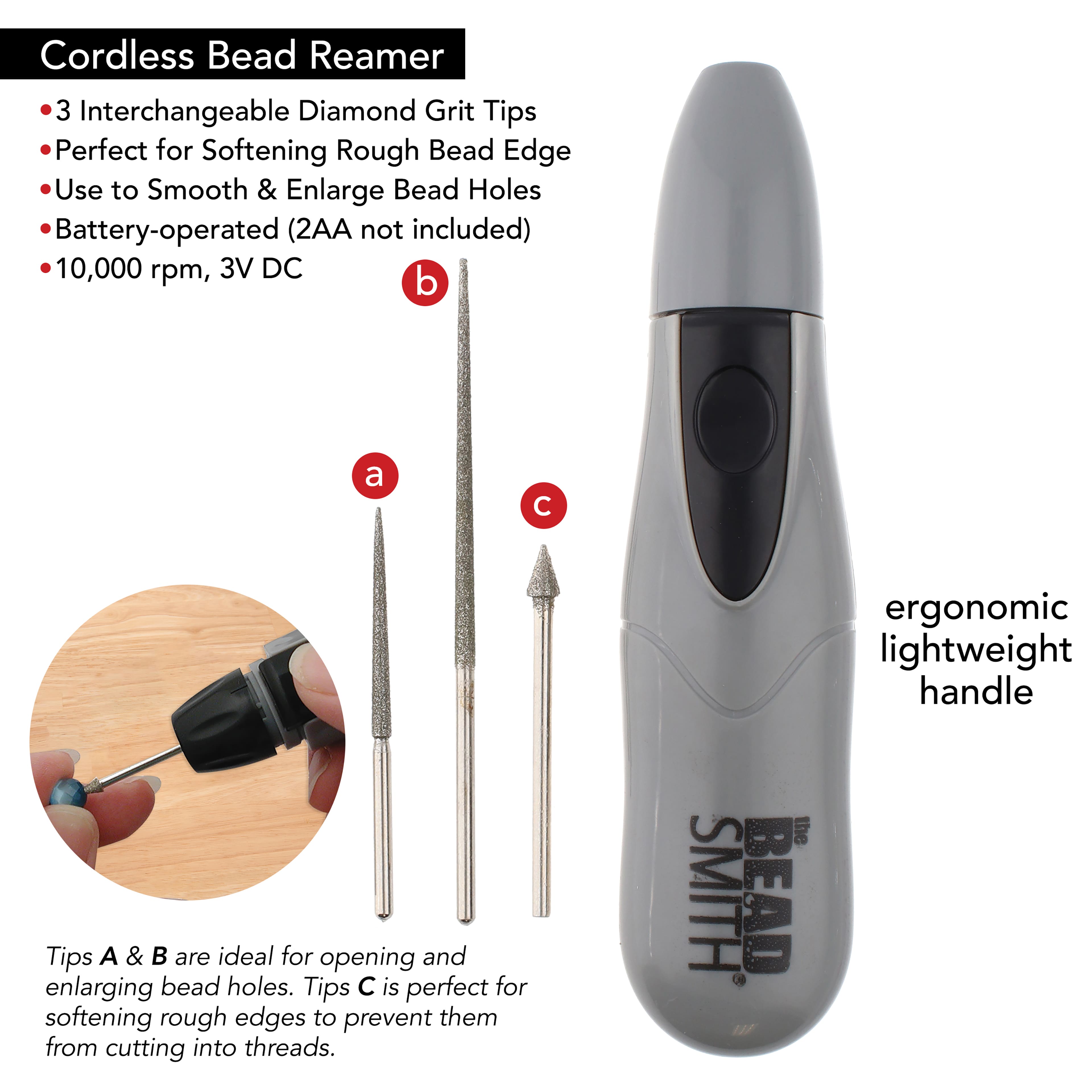 6 Pack: The Beadsmith® Cordless Bead Reamer