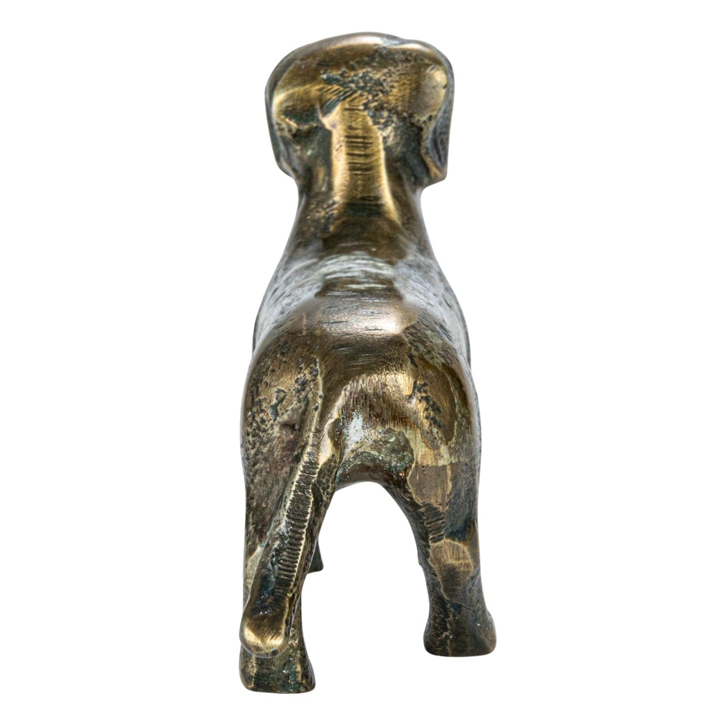 Hello Honey&#xAE; 6.5&#x22; Antique Brass Dachshund Cast Aluminum Tabletop D&#xE9;cor