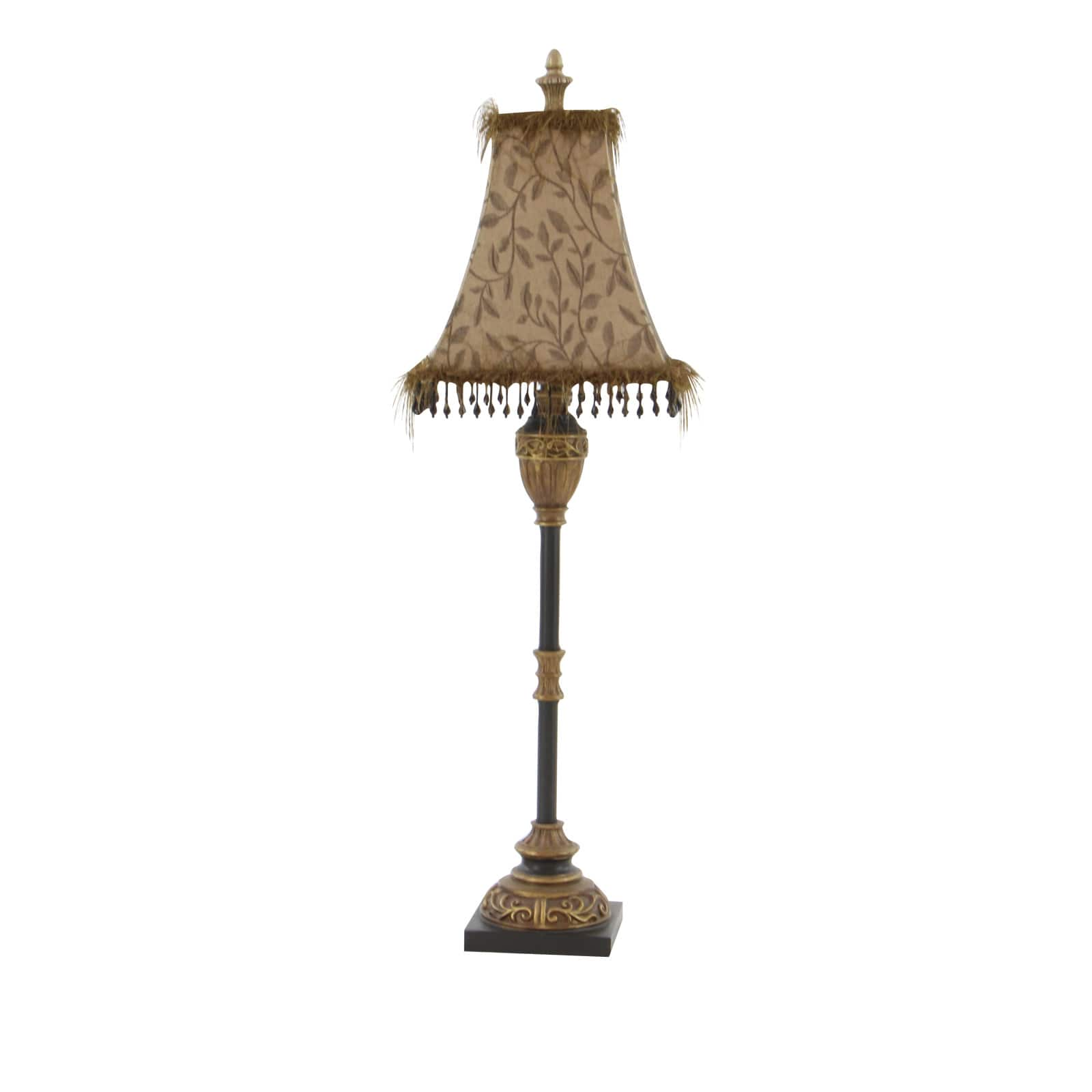 Brass Metal Tuscan Table Lamp, 33&#x22; x 10&#x22; x 10&#x22;