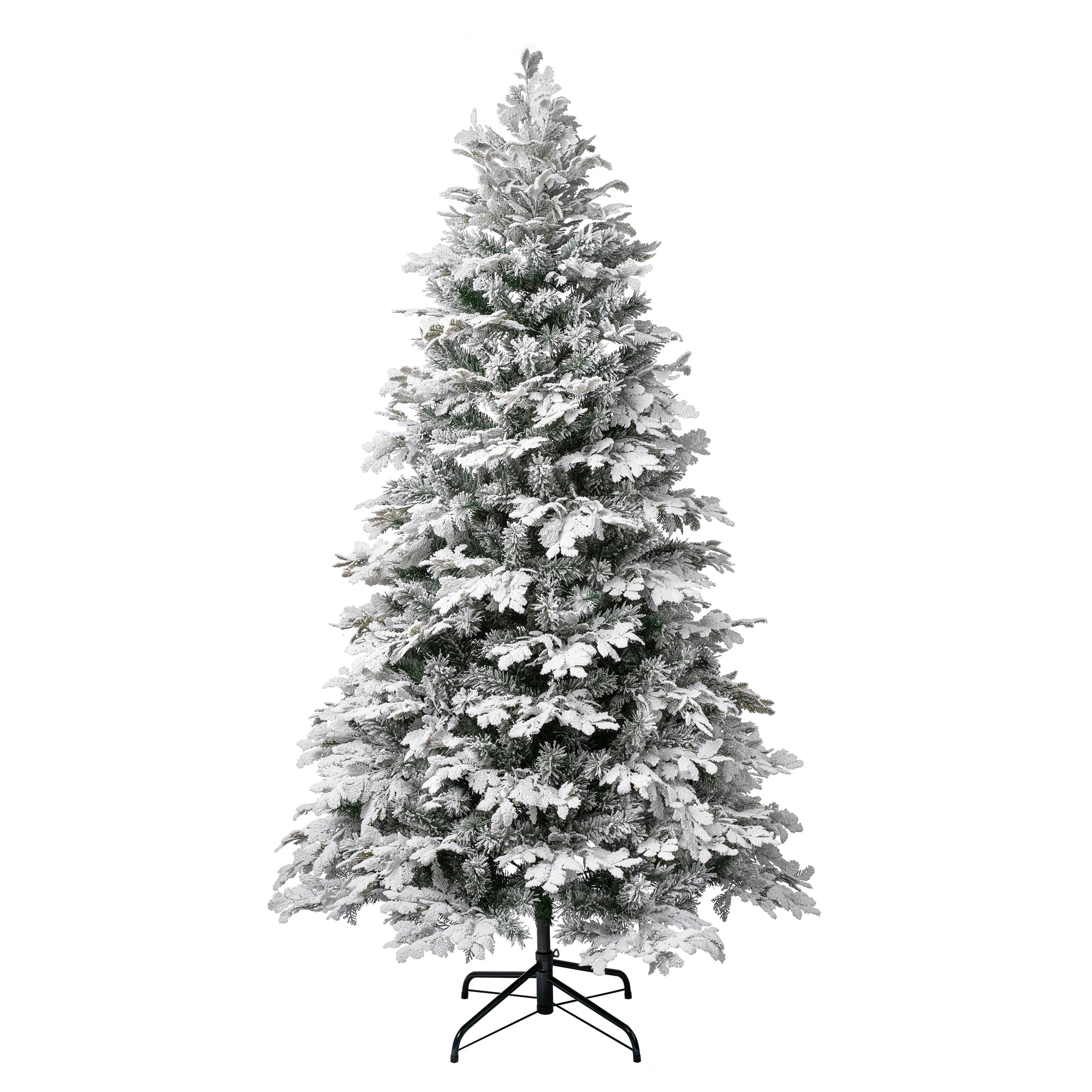 7.5ft. Unlit Feel Real® Acacius Snowy Virginia Pine Slim Mixed Hinged Artificial Christmas Tree