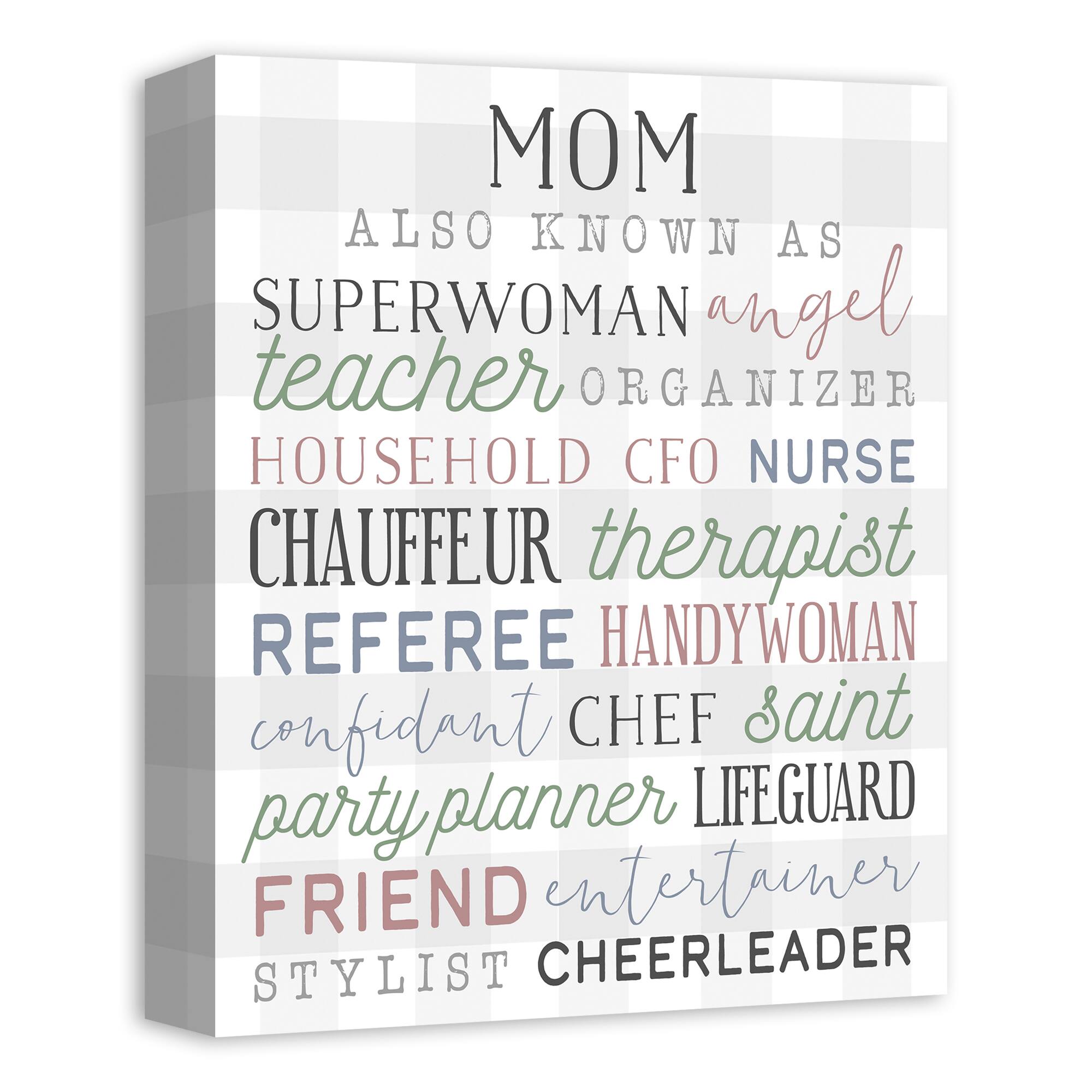 Mom Words Canvas Wall Art
