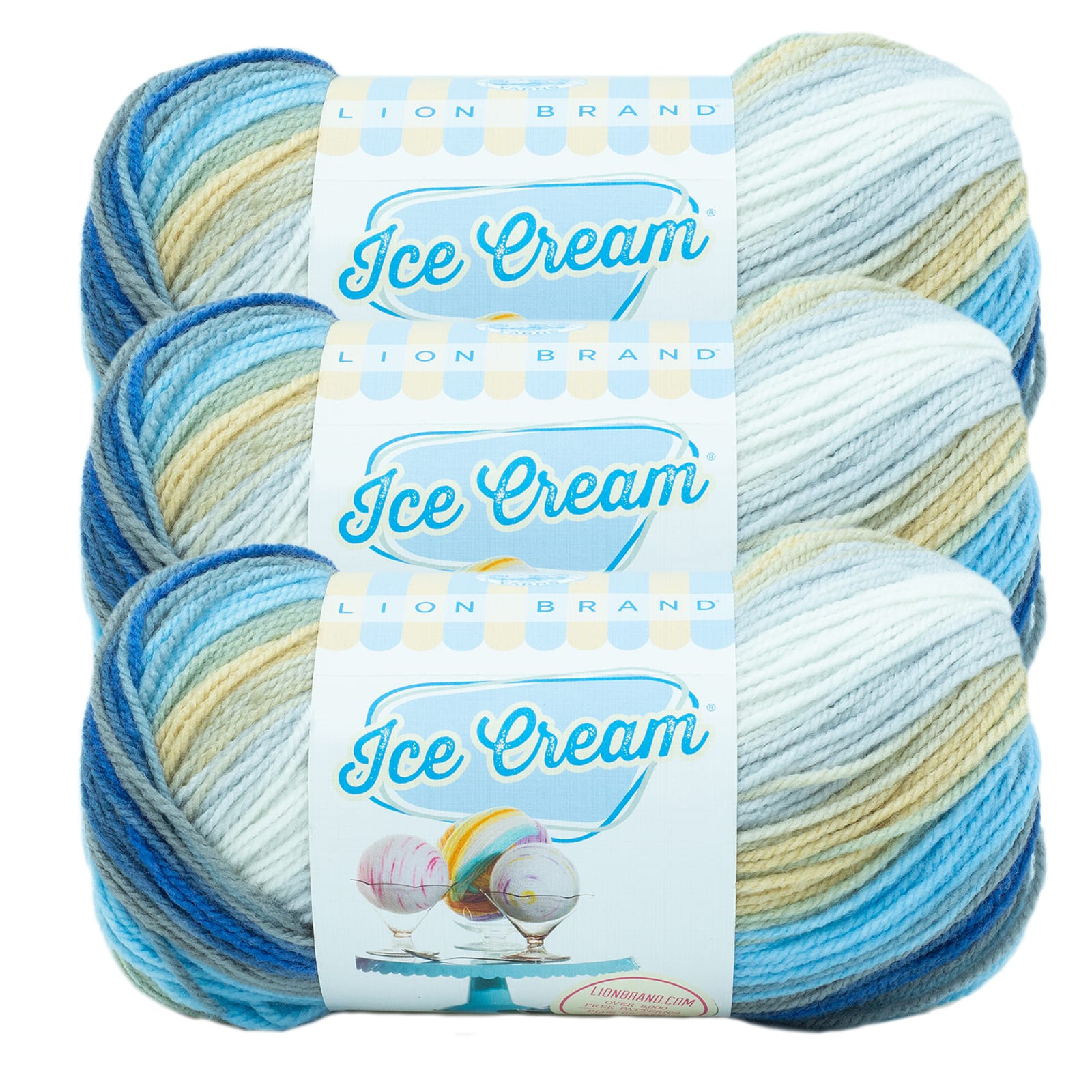3 Pack Lion Brand&#xAE; Ice Cream&#xAE; Yarn