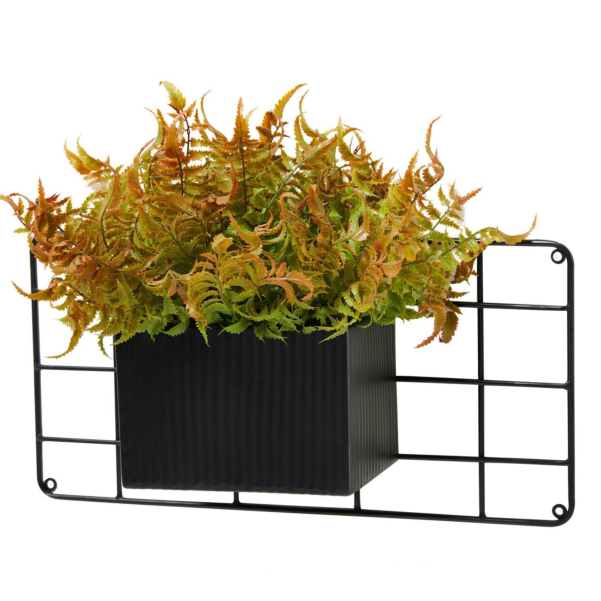 Glitzhome® Black Metal Vertical Wall Planter Stands Set