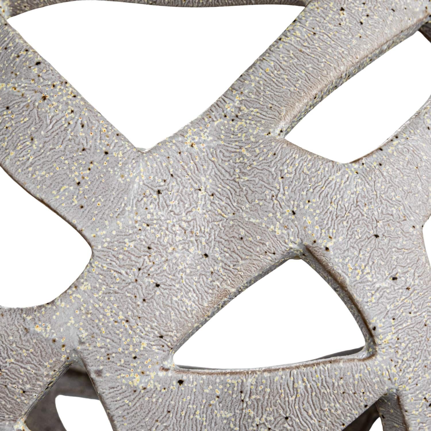 Hello Honey® 9.5" Cream Speckled Reactive Glaze Stoneware Bread Basket