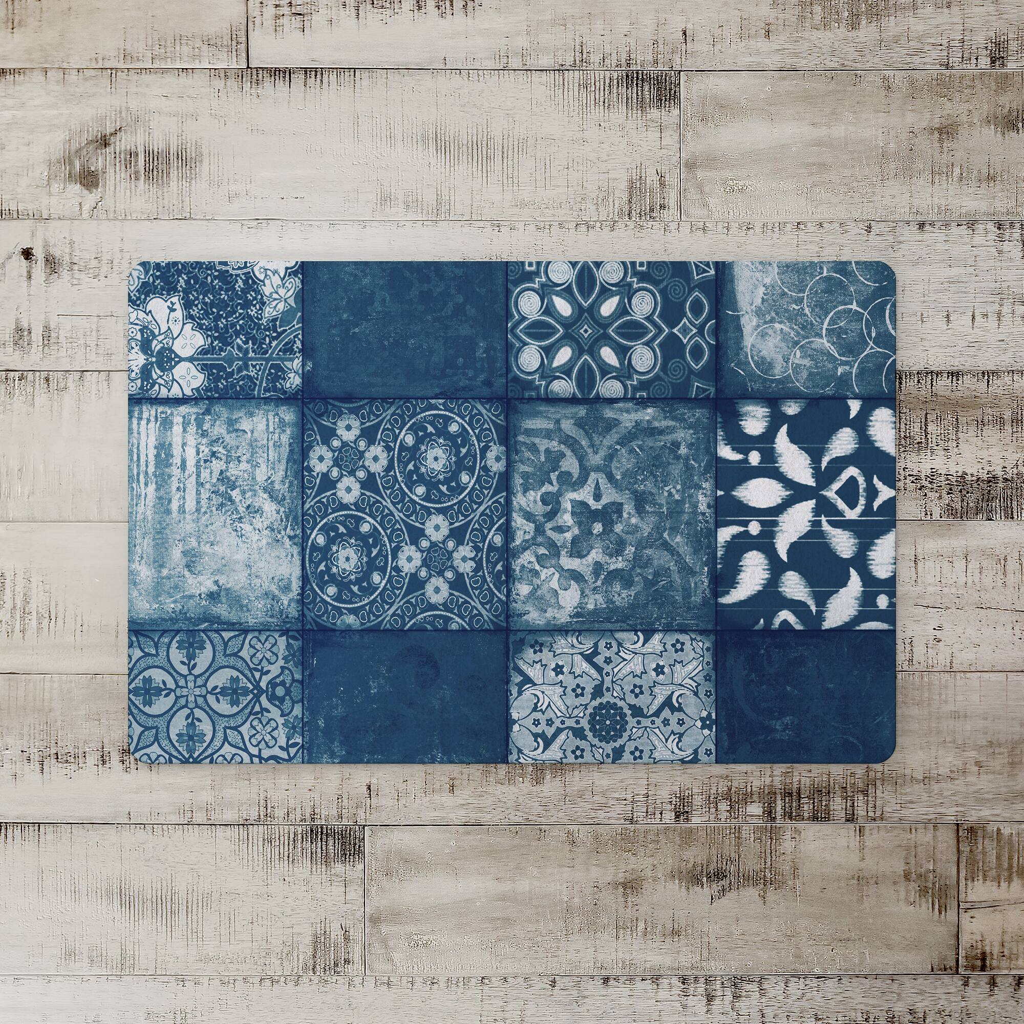 Indigo Panel Floor Mat, 27" x 18"