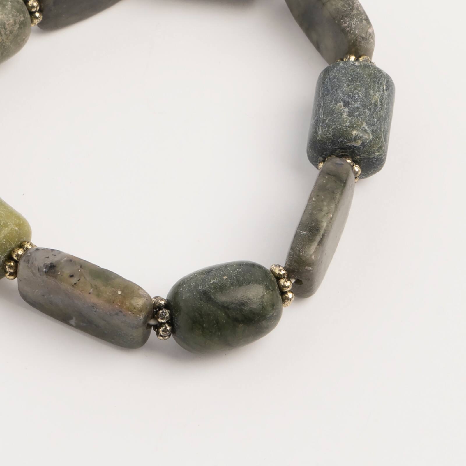 John Bead New Jade No.80 Natural Stone Stretch Bracelet