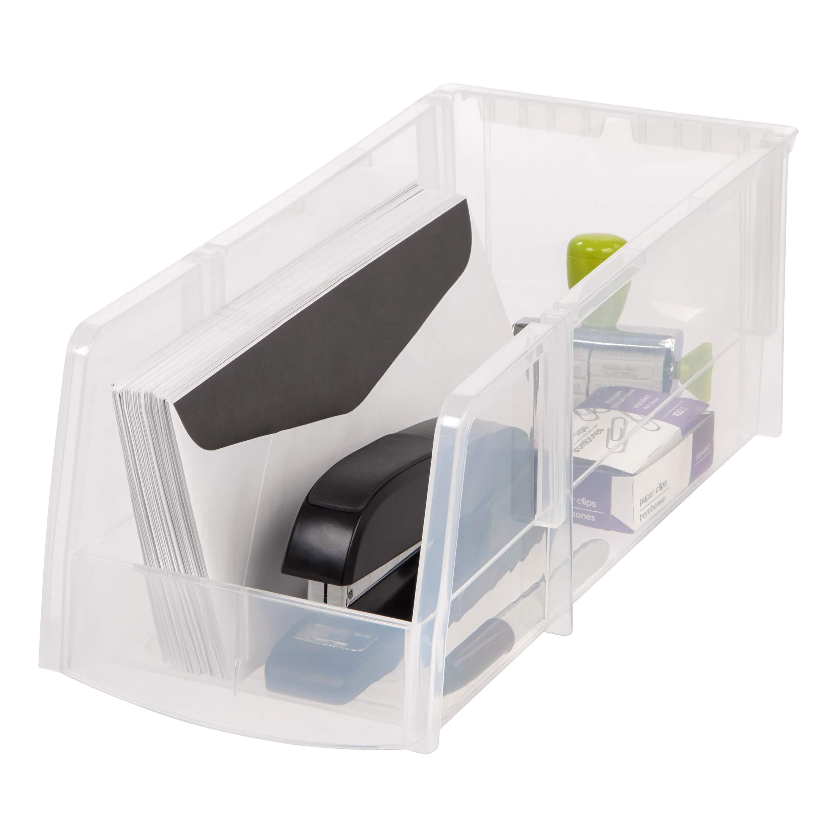 IRIS Large Clear Plastic Stacking Bin