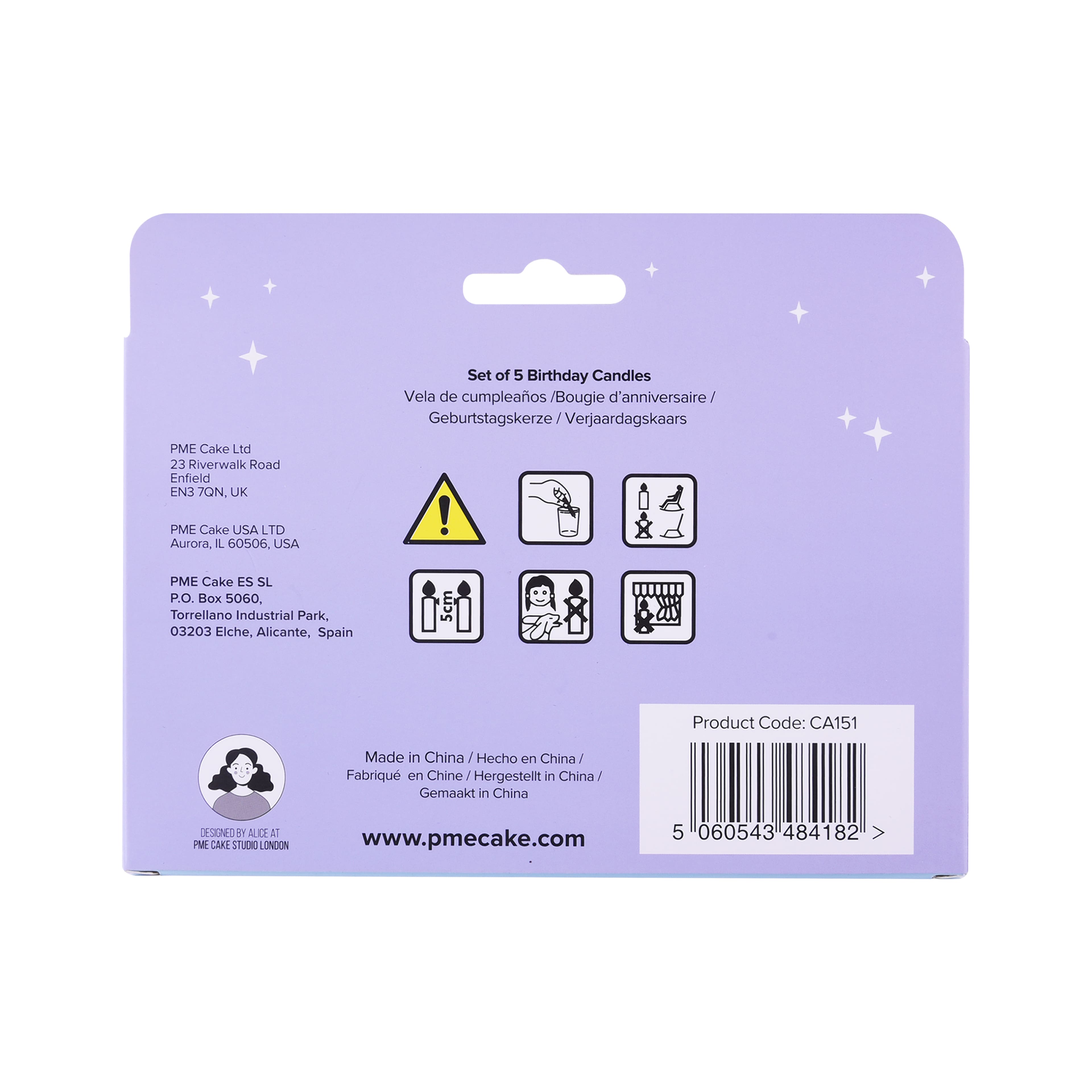 PME Party&#xAE; Princess Birthday Candle Set