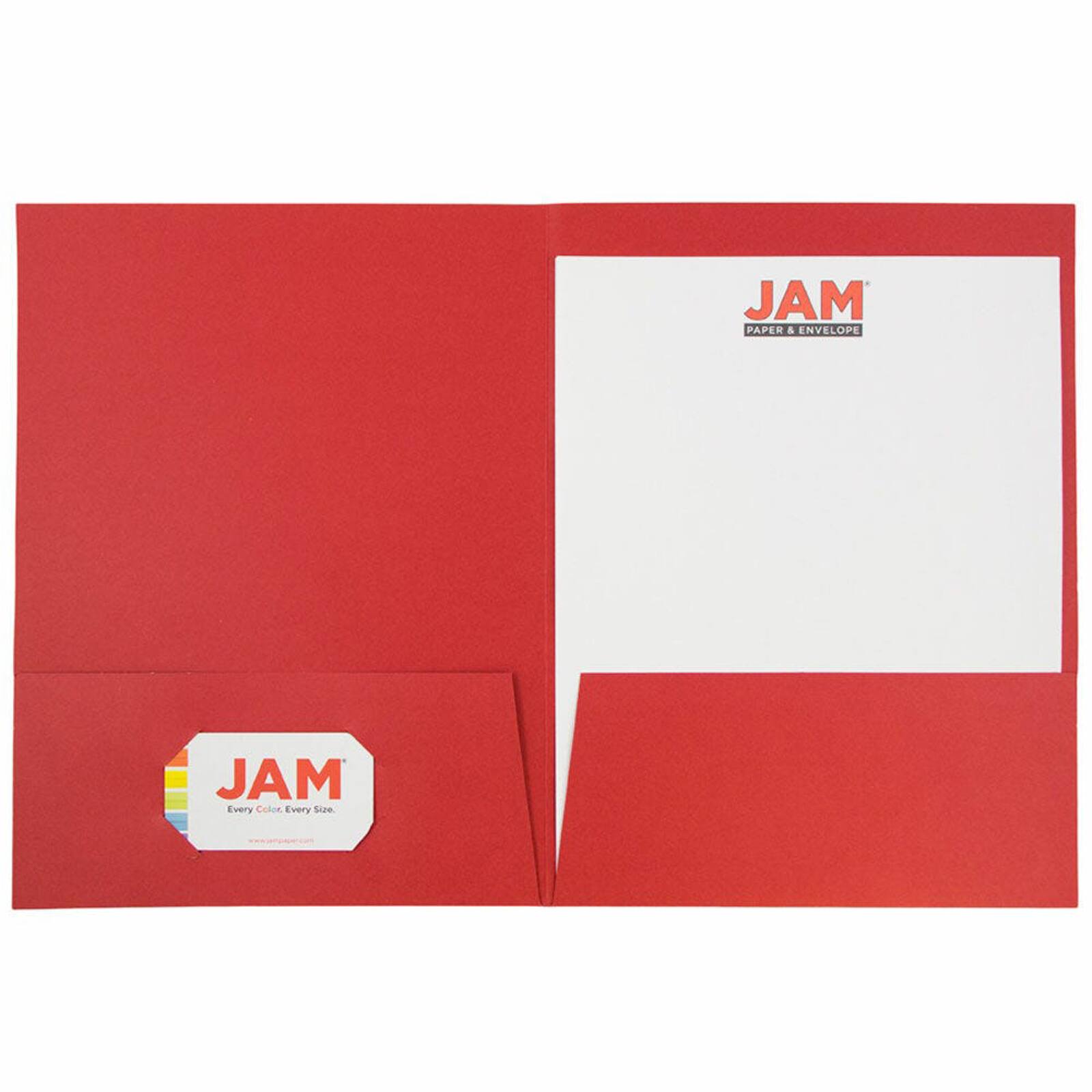 JAM Paper 9.5&#x22; x 11.5&#x22; 2-Pocket Linen Folders, 6ct.