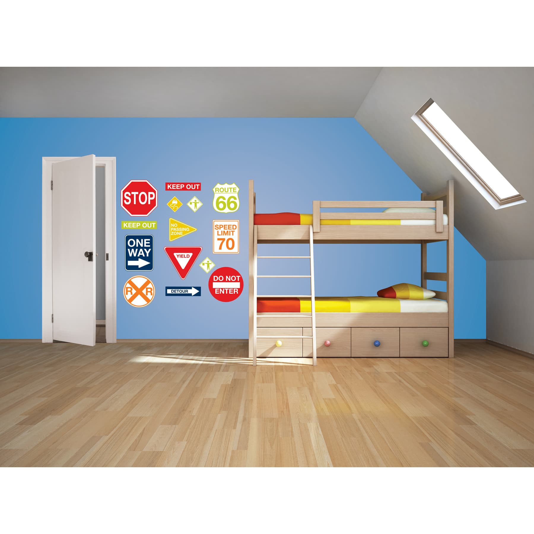 WallPops Road Signs Wall Art Kit
