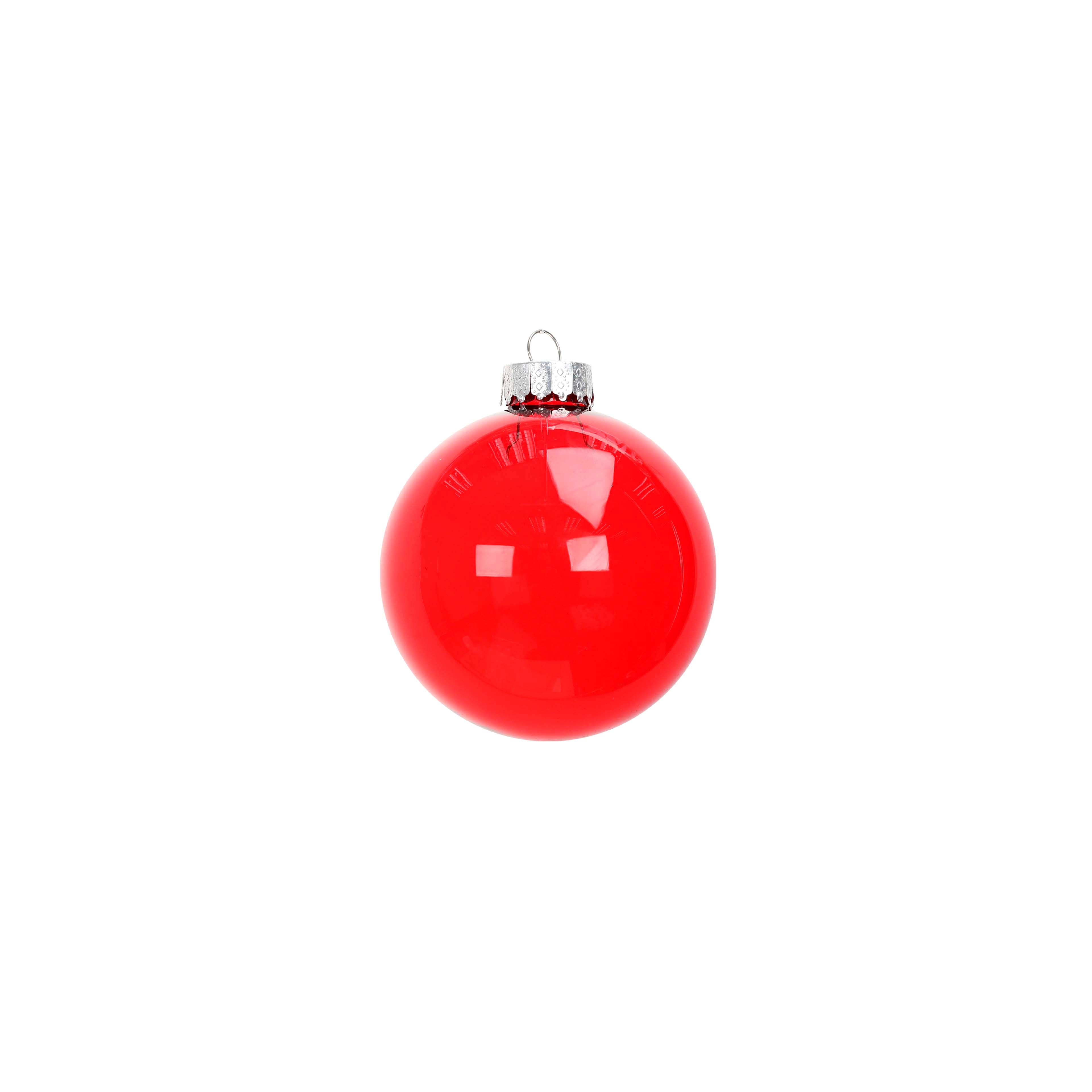 6 Pack 3&#x22; Clear Red Ornaments by Ashland&#xAE;