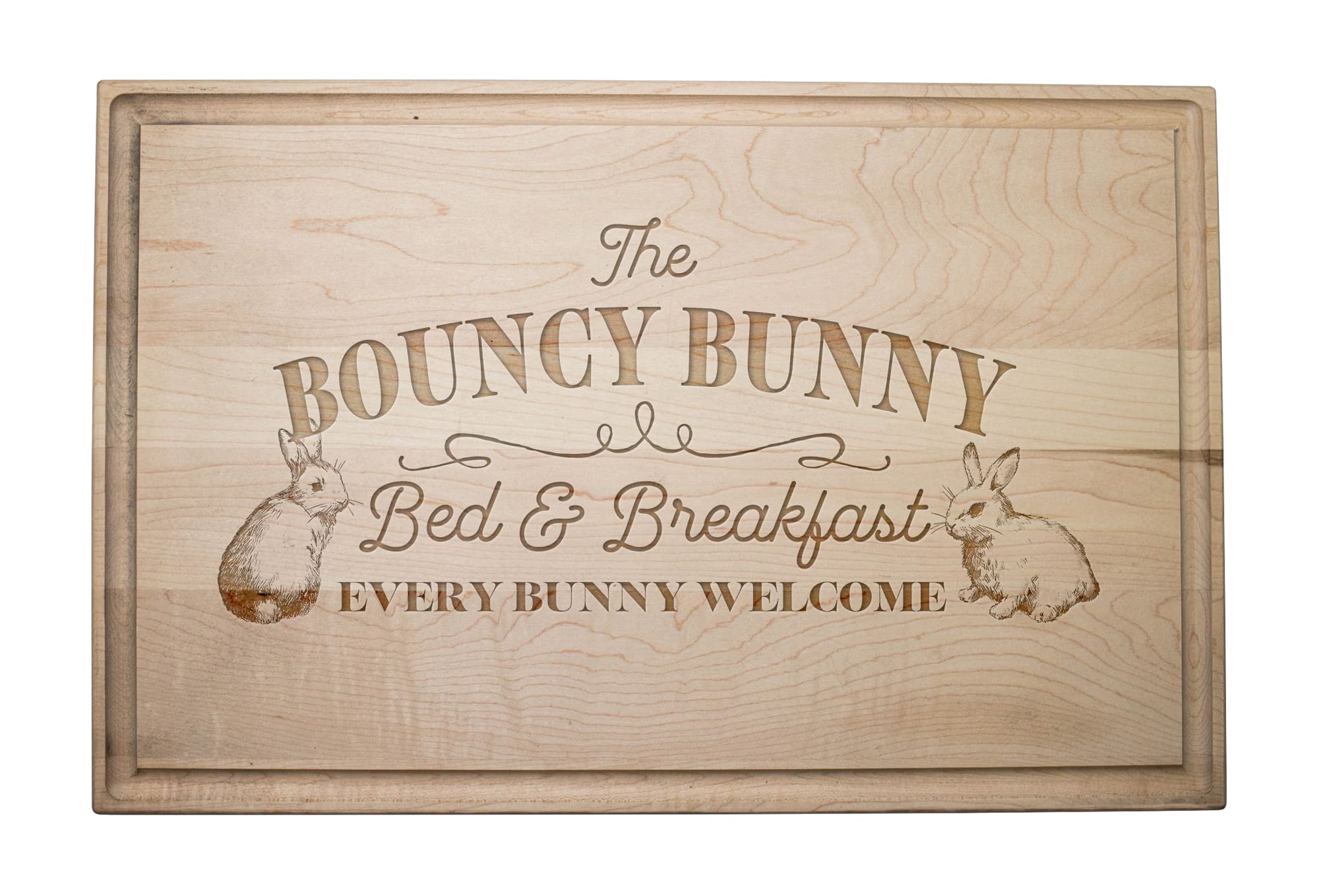 The Bouncy Bunny Bed & Breakfast Maple Cutting Board
