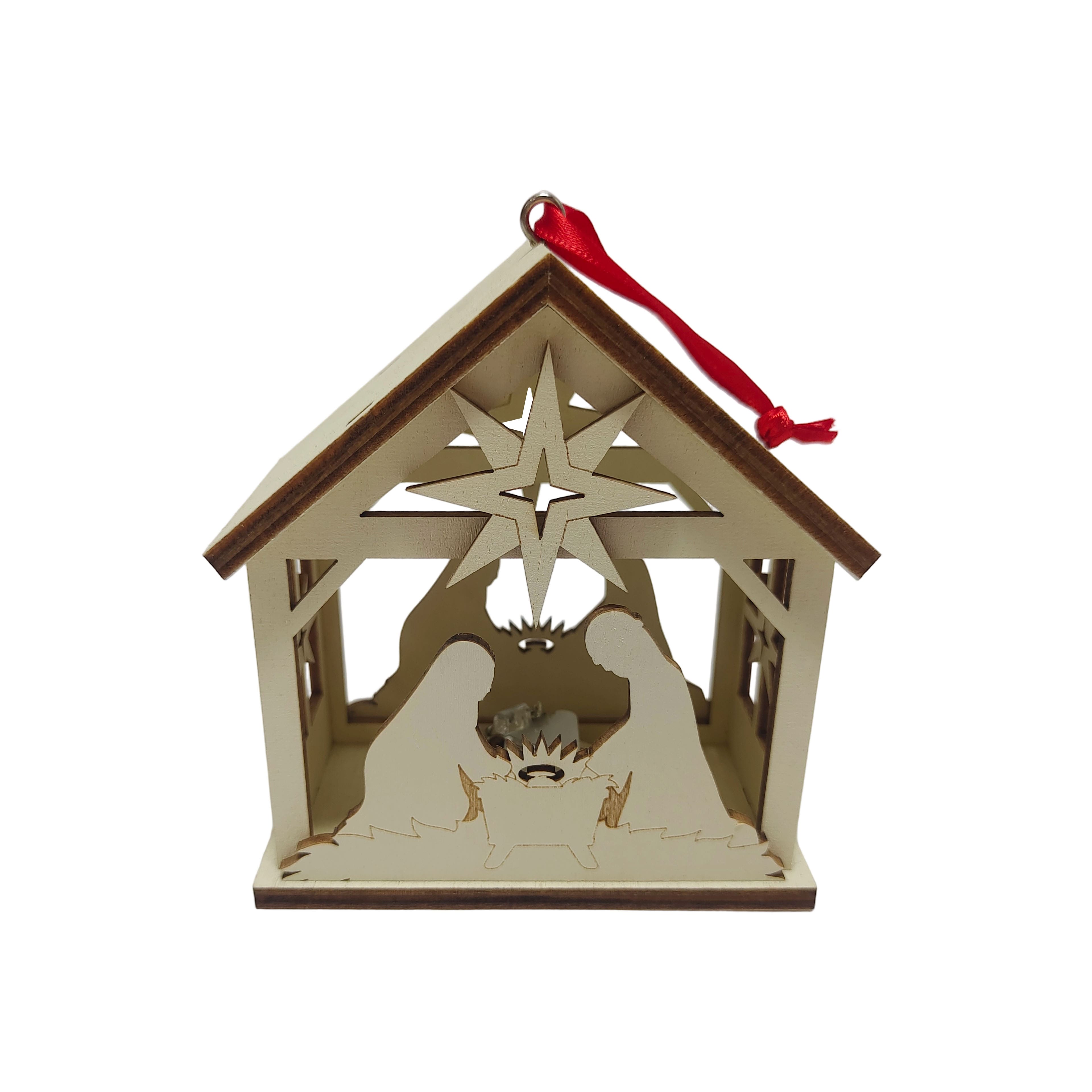 3.75" Unfinished Nativity Scene DIY LED Ornament by Make Market®