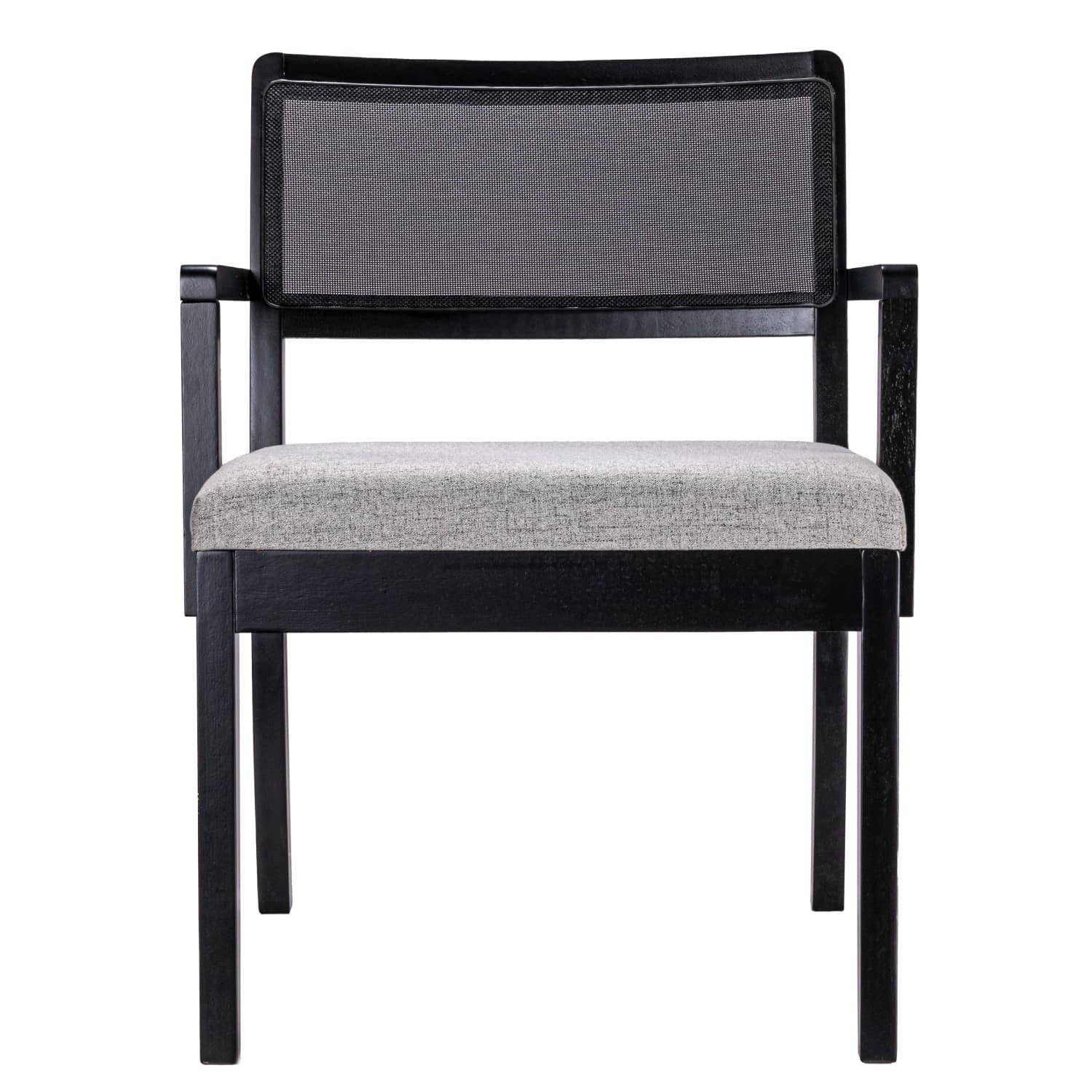 Hello Honey® 2.5ft. Crawford Mid-Century Modern Solid Wood Black Arm Chair