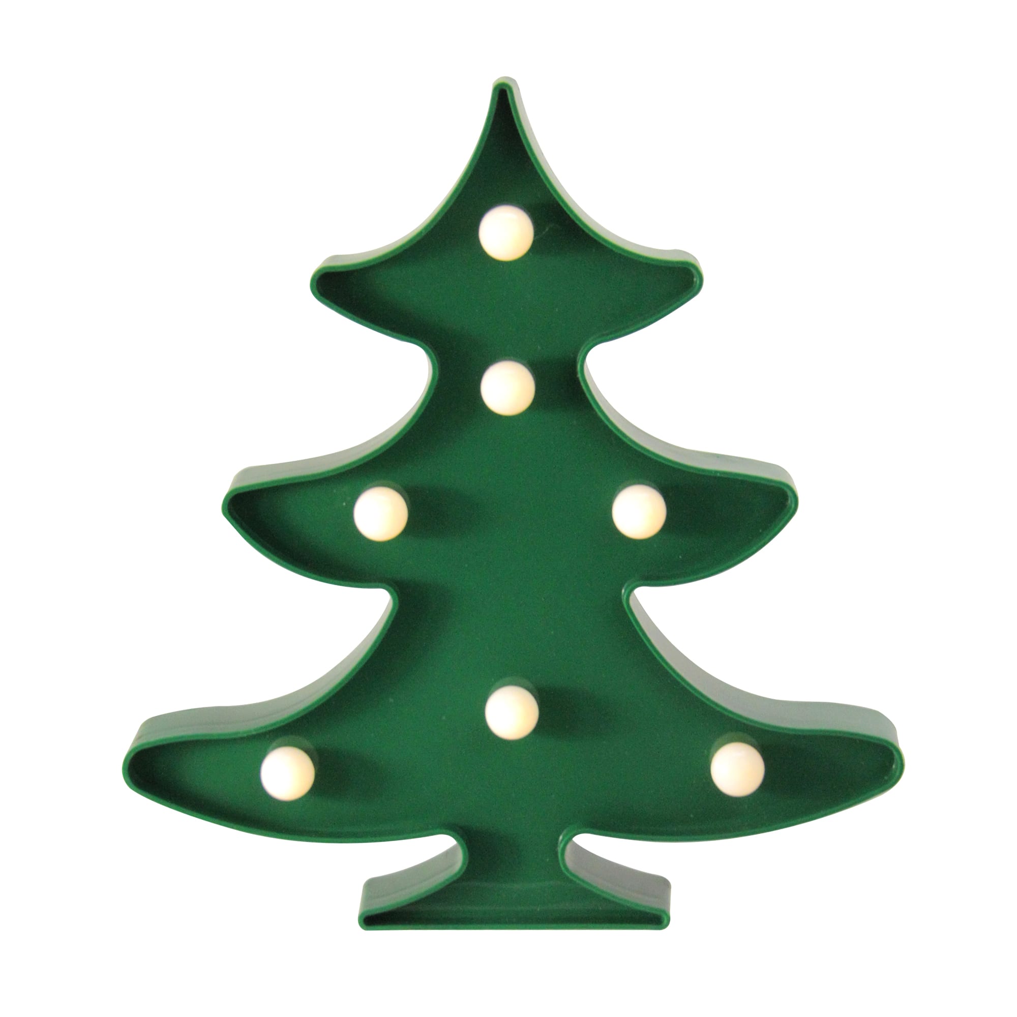 8.75&#x22; Green Christmas Tree Marquee Wall Sign