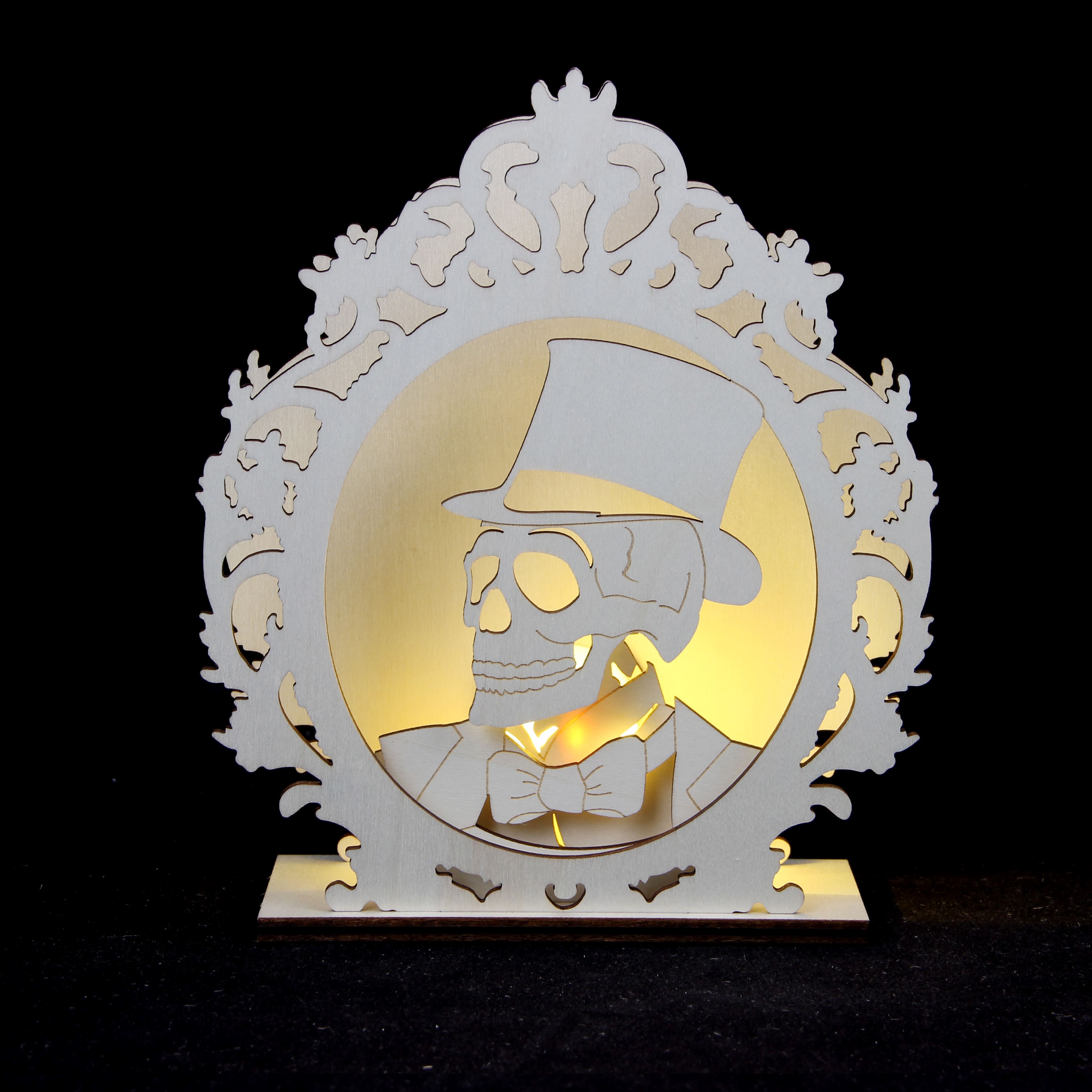 8.25&#x22; Layered Dead Chap DIY LED Plywood D&#xE9;cor by Make Market&#xAE;