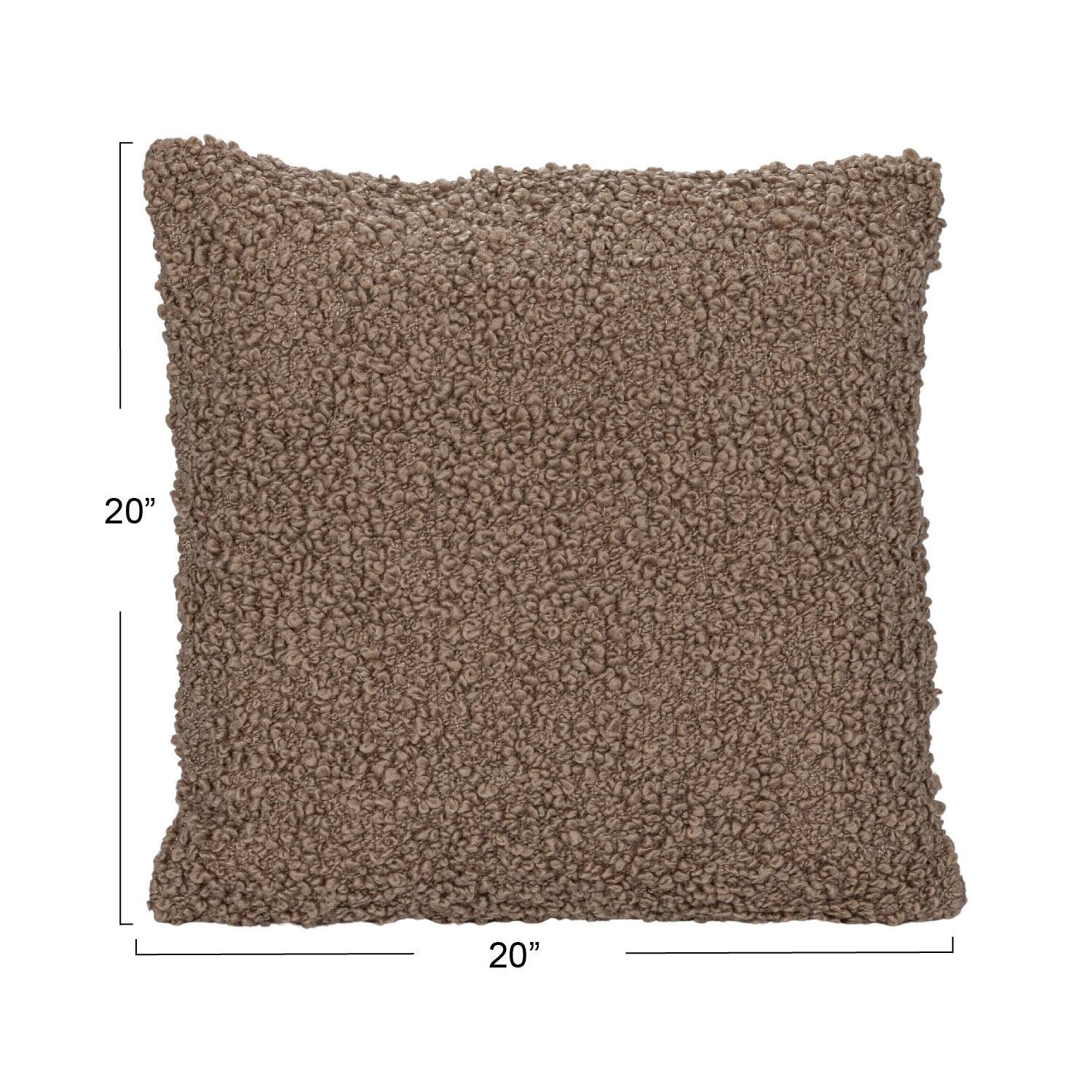 Hello Honey® 20" Gray Hand-Woven Fabric Indoor/Outdoor Pillow