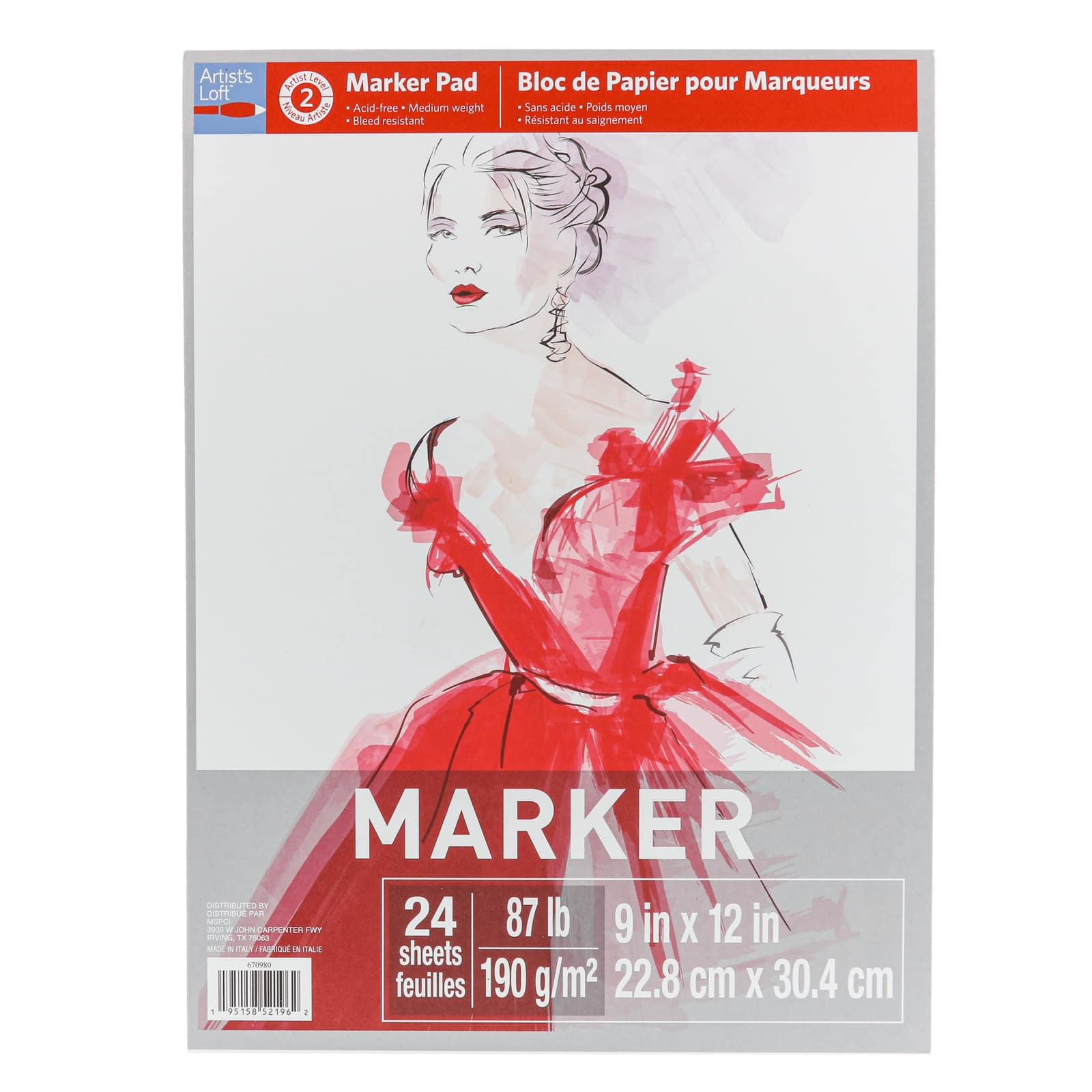 6 Pack: Marker Paper Pad by Artist&#x27;s Loft&#x2122;, 9&#x22; x 12&#x22;