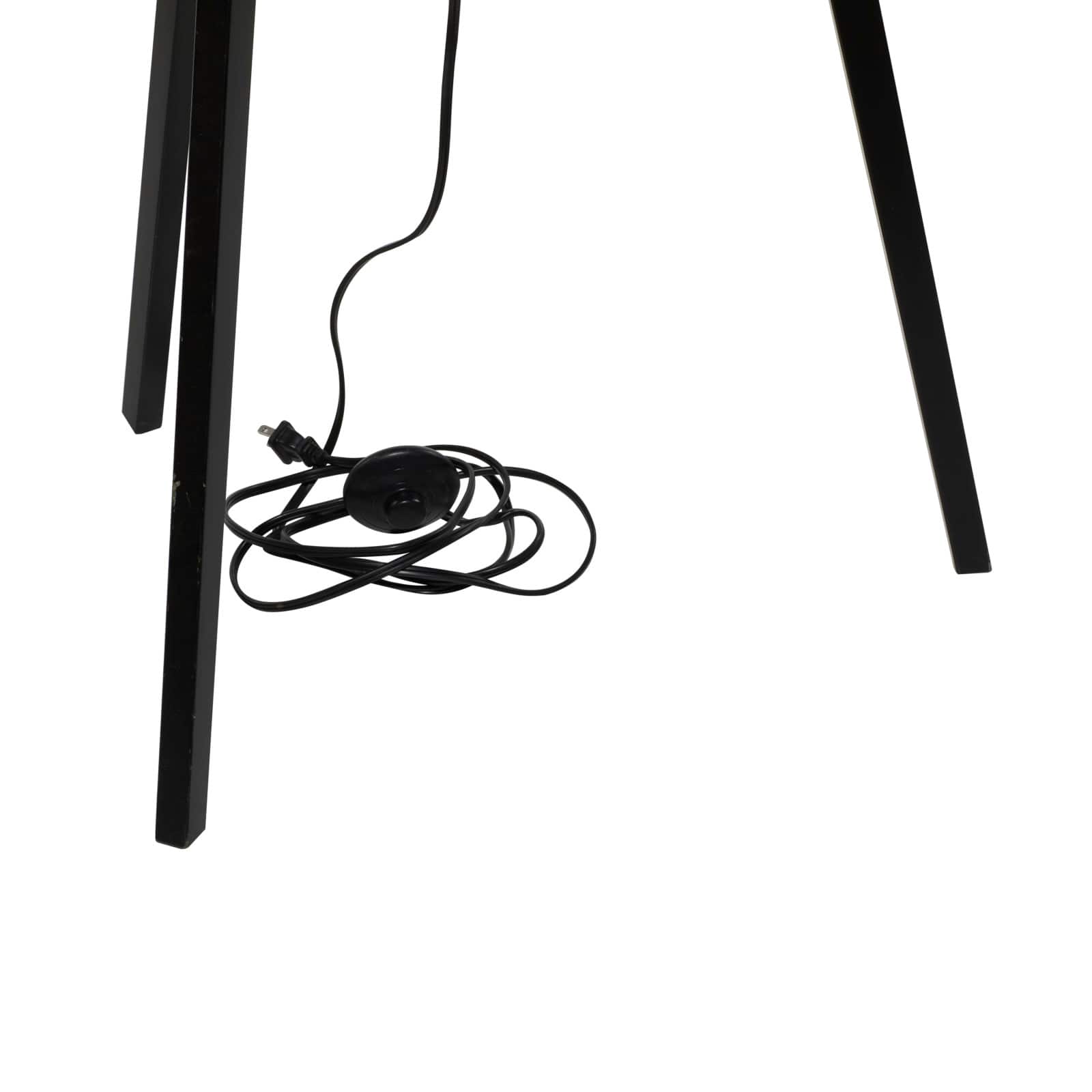 Black Wood Industrial Floor Lamp, 62" x 21" x 21"