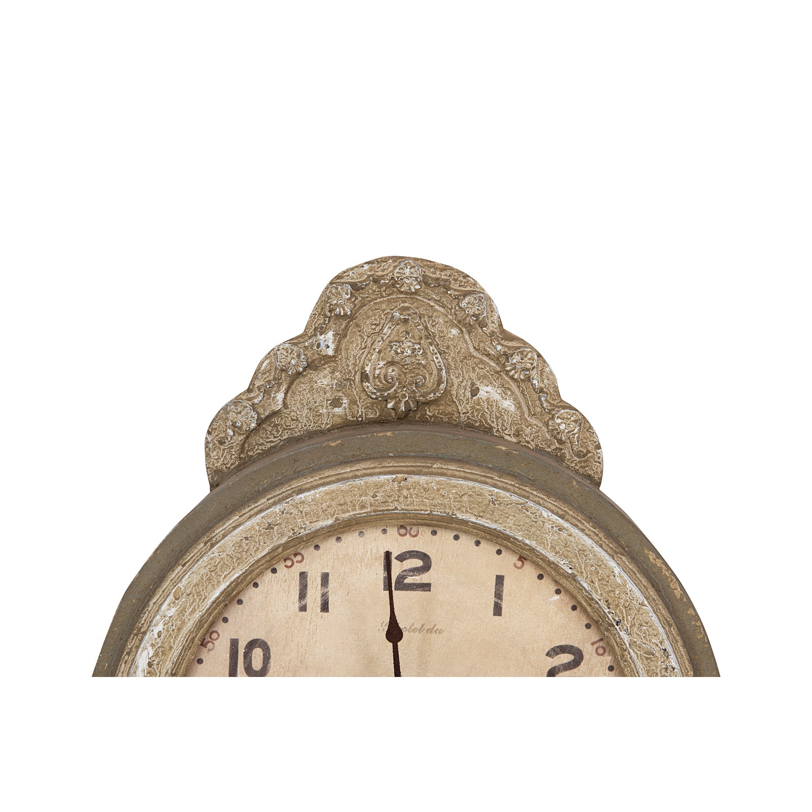 Hello Honey® Distressed Wood Grandfather Style Wall Clock