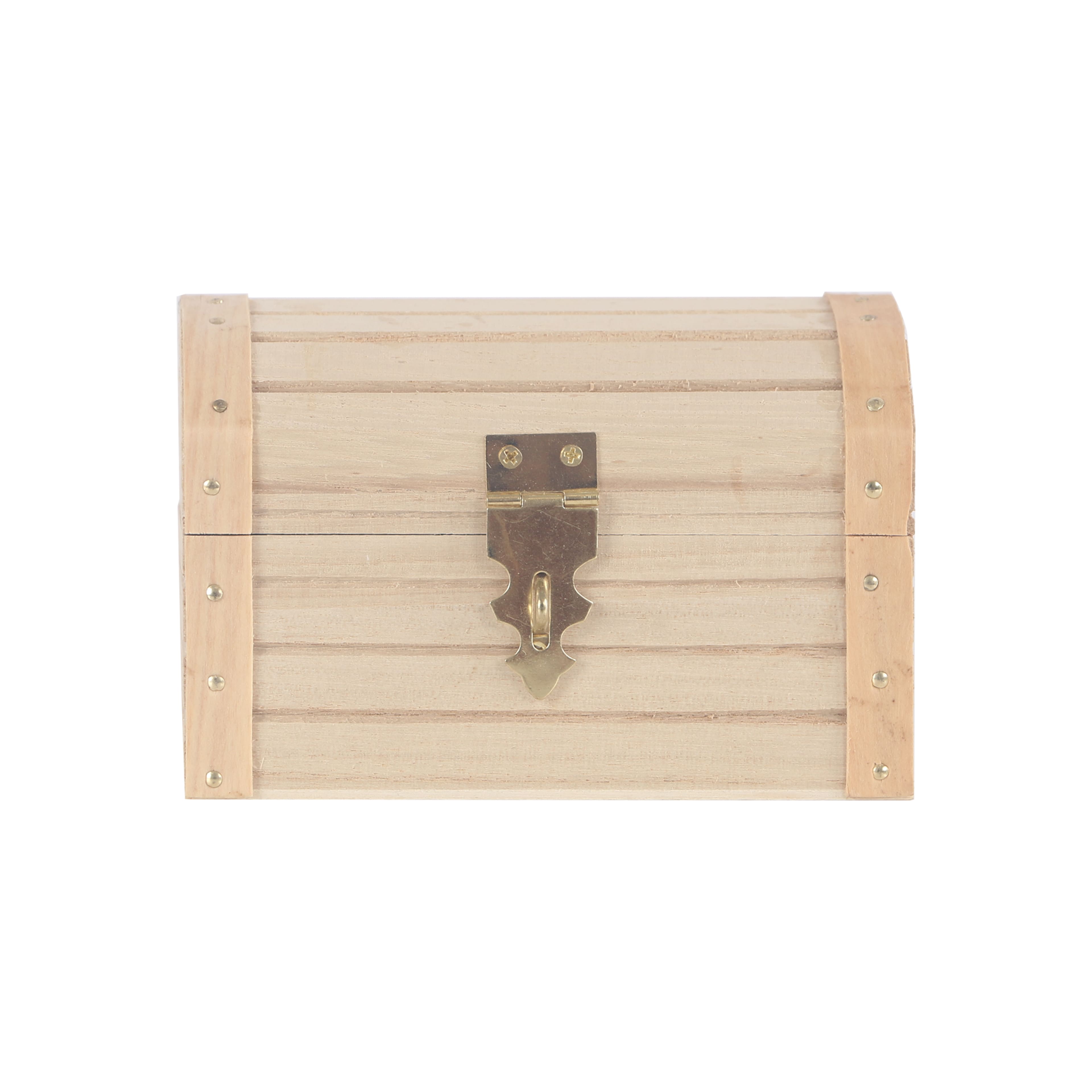 12 Pack: 5" Wood Treasure Chest by Make Market®