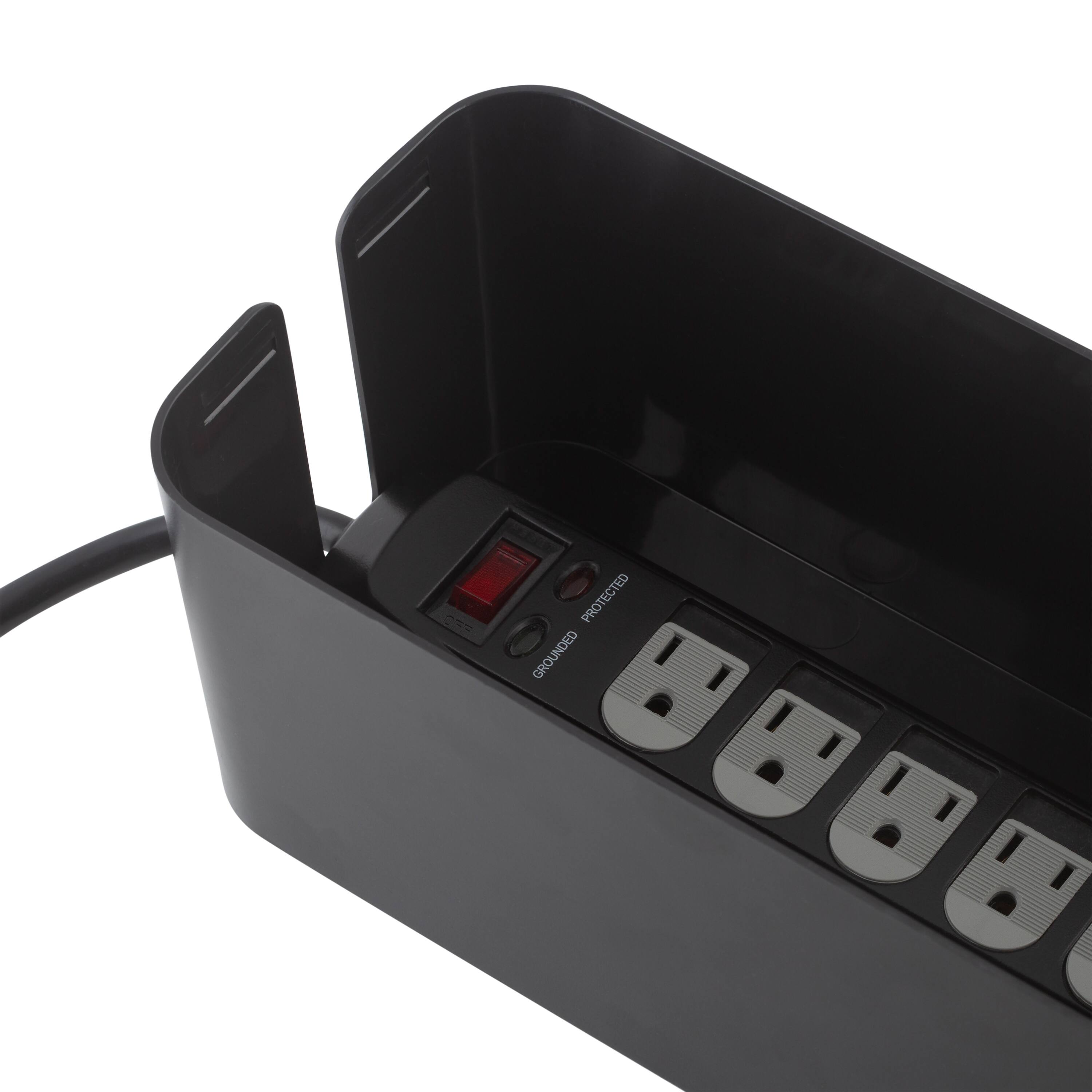 Simplify Black Cable Organizer Boxes, 2ct.