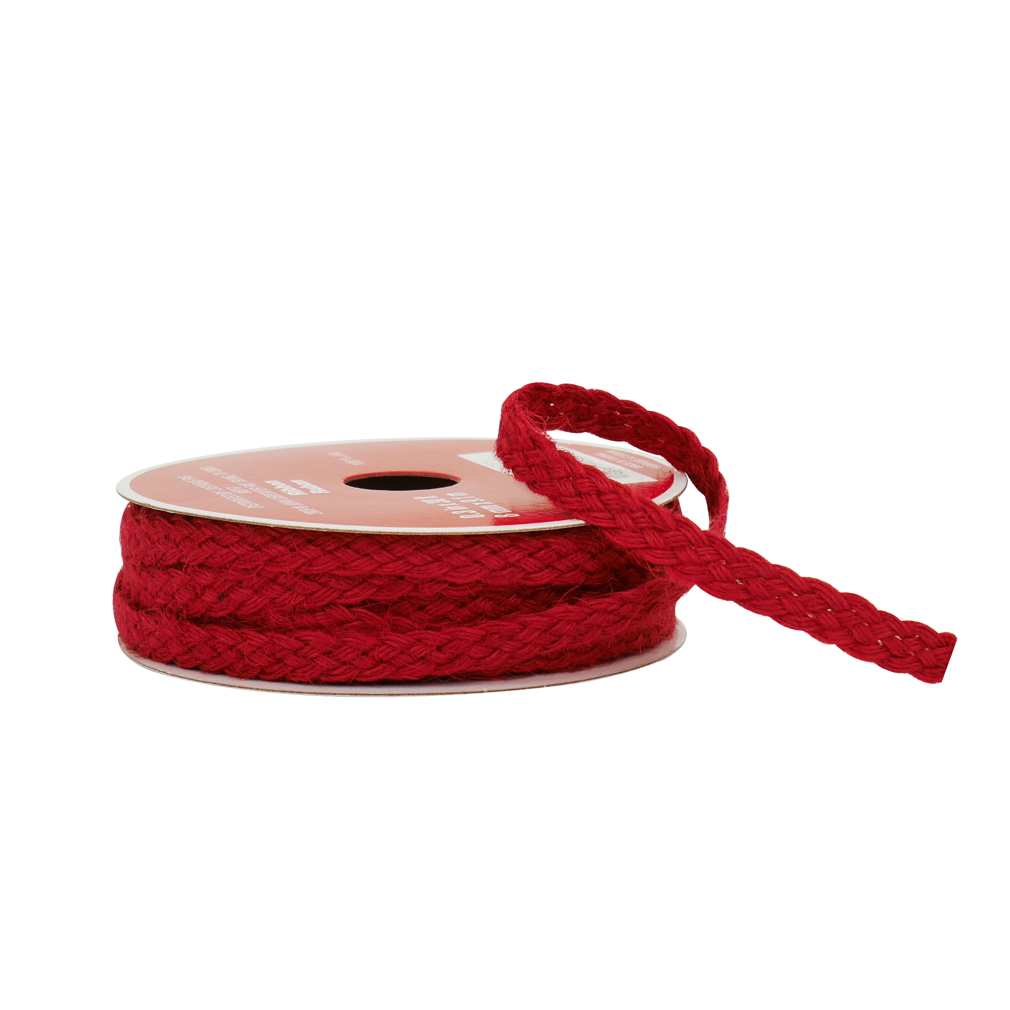 3/10&#x22; x 30ft. Burgundy Jute Braid Trim Ribbon by Celebrate It&#xAE;