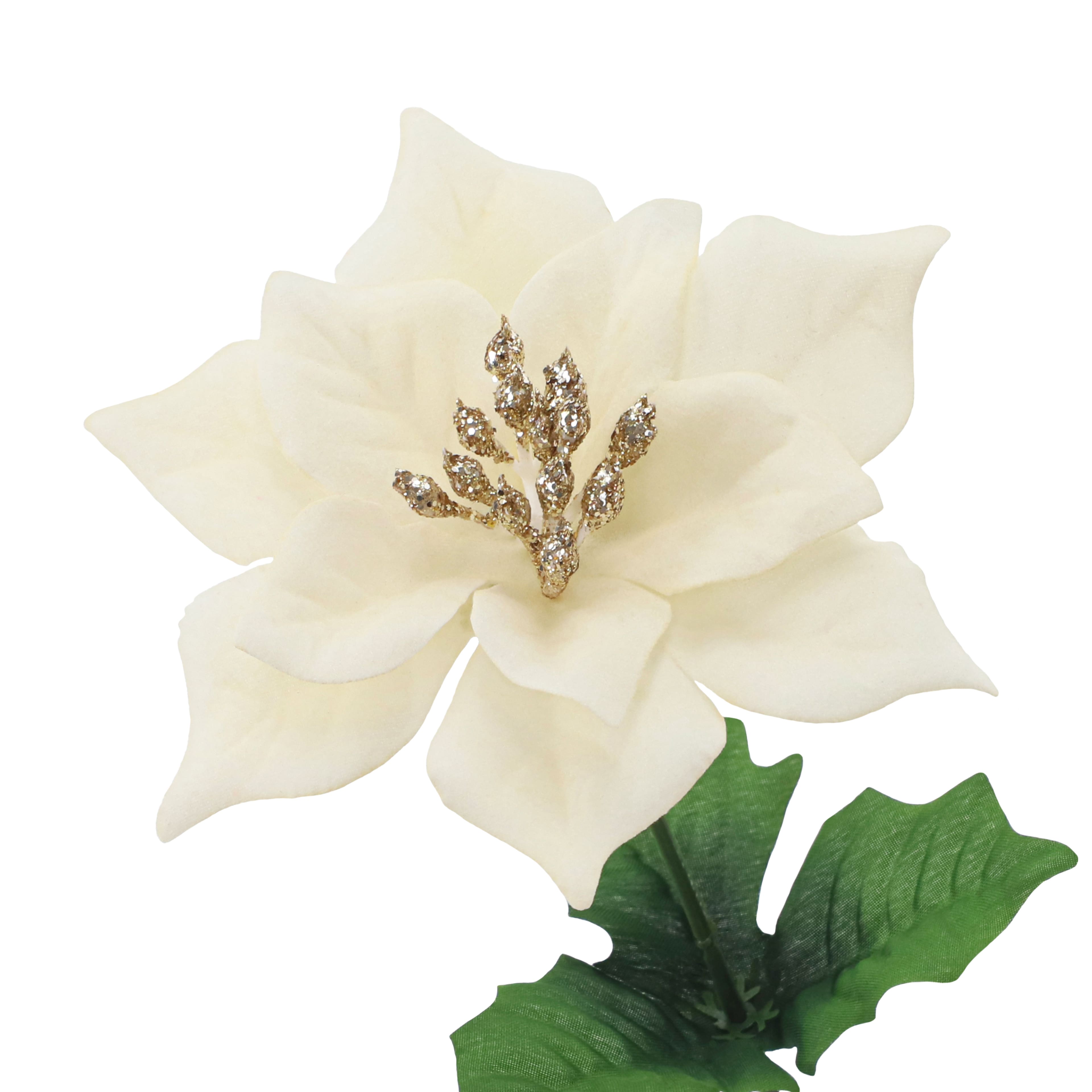 12&#x22; Poinsettia with Glitter Bush by Ashland&#xAE;