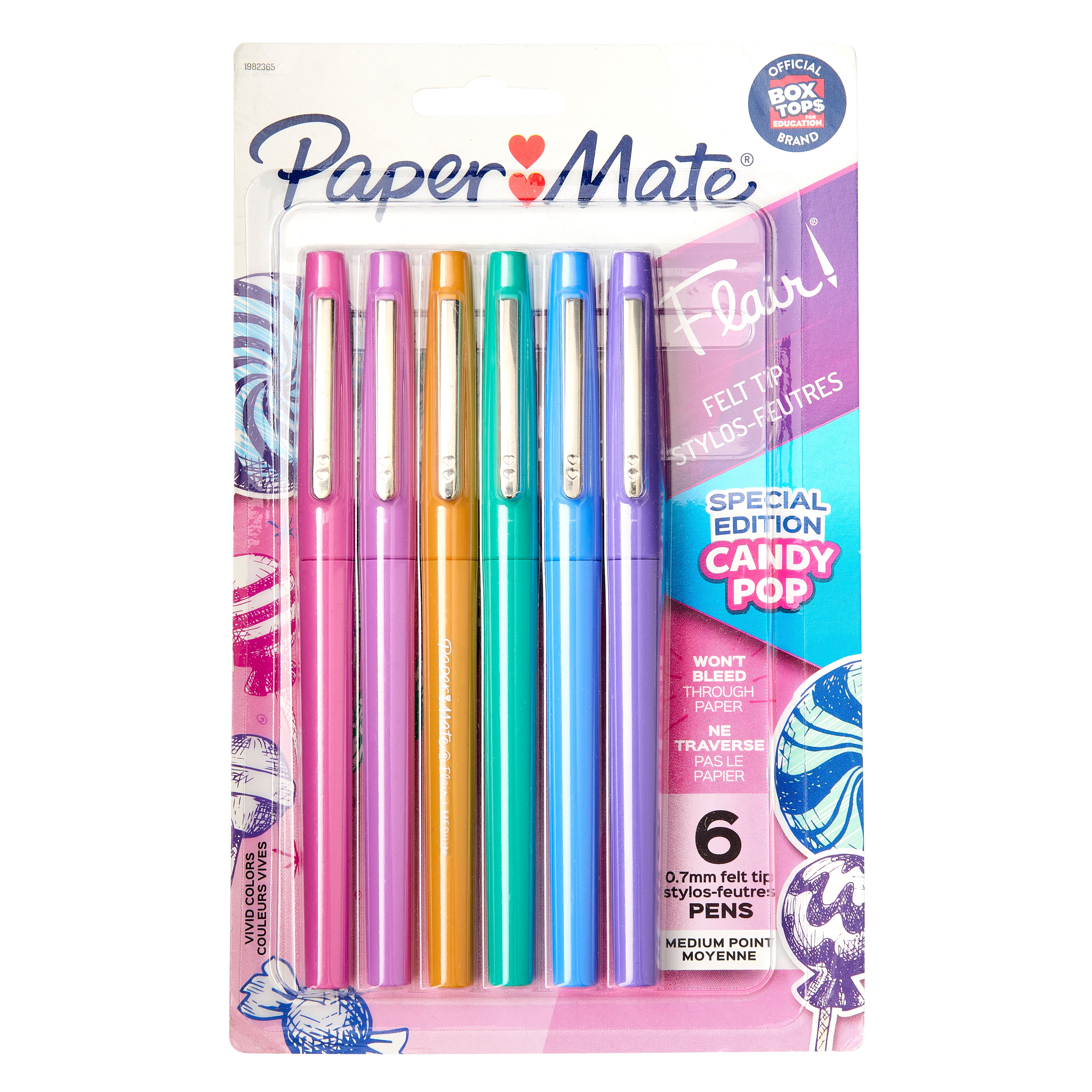 12 Packs: 6 ct. (72 total) Paper Mate&#xAE; Flair&#xAE; Felt Tip Candy Pop Pen Set