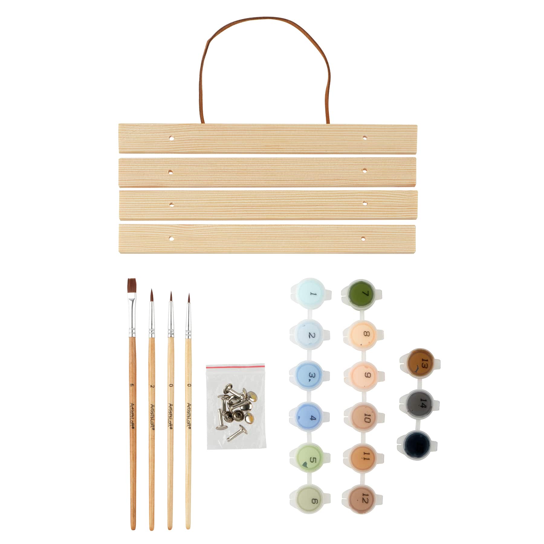 8" x 10" Puppy in Flowers Paint-by-Number Kit with Wood Display Hanger by Artist's Loft®