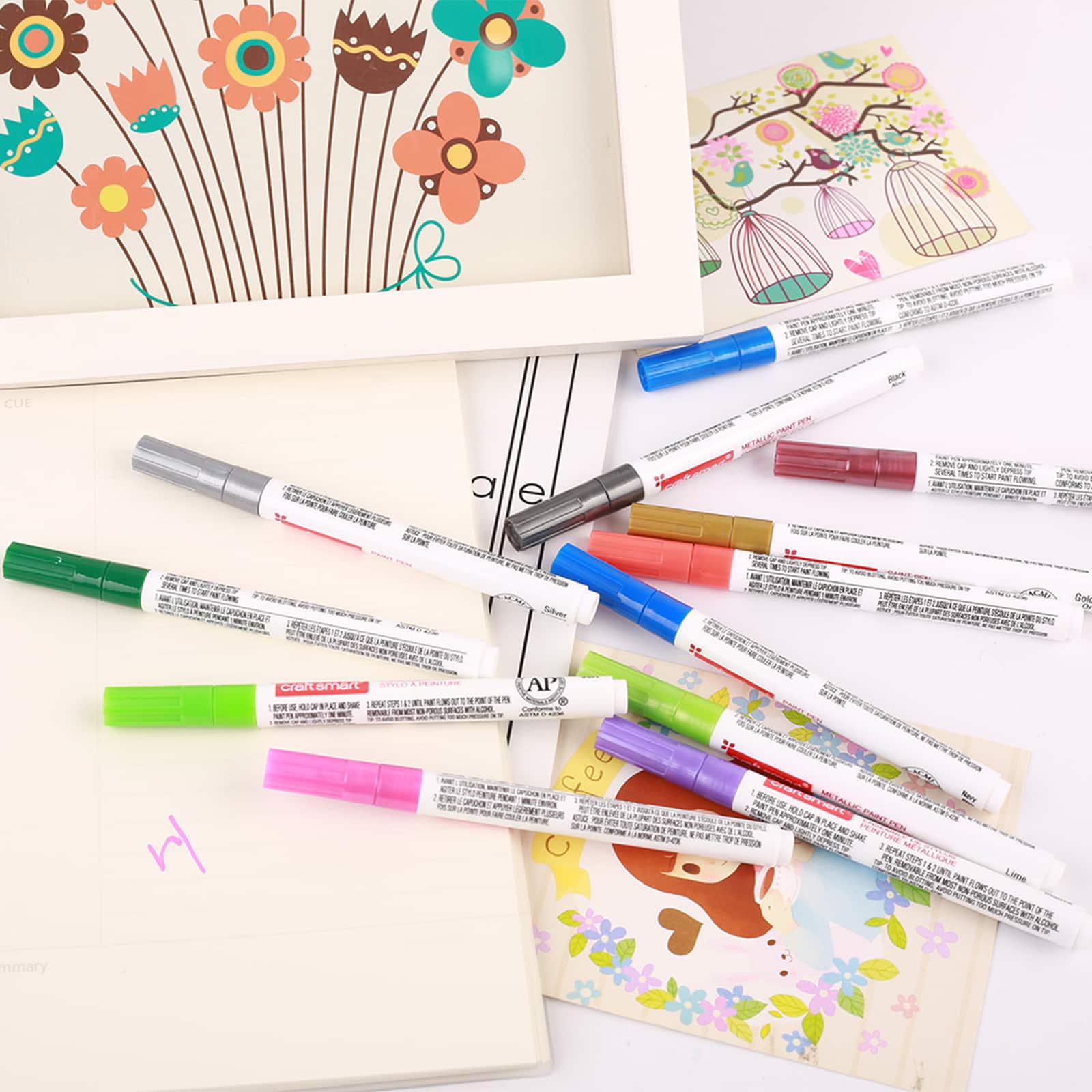 Medium Line 12 Color Paint Pen Set by Craft Smart®