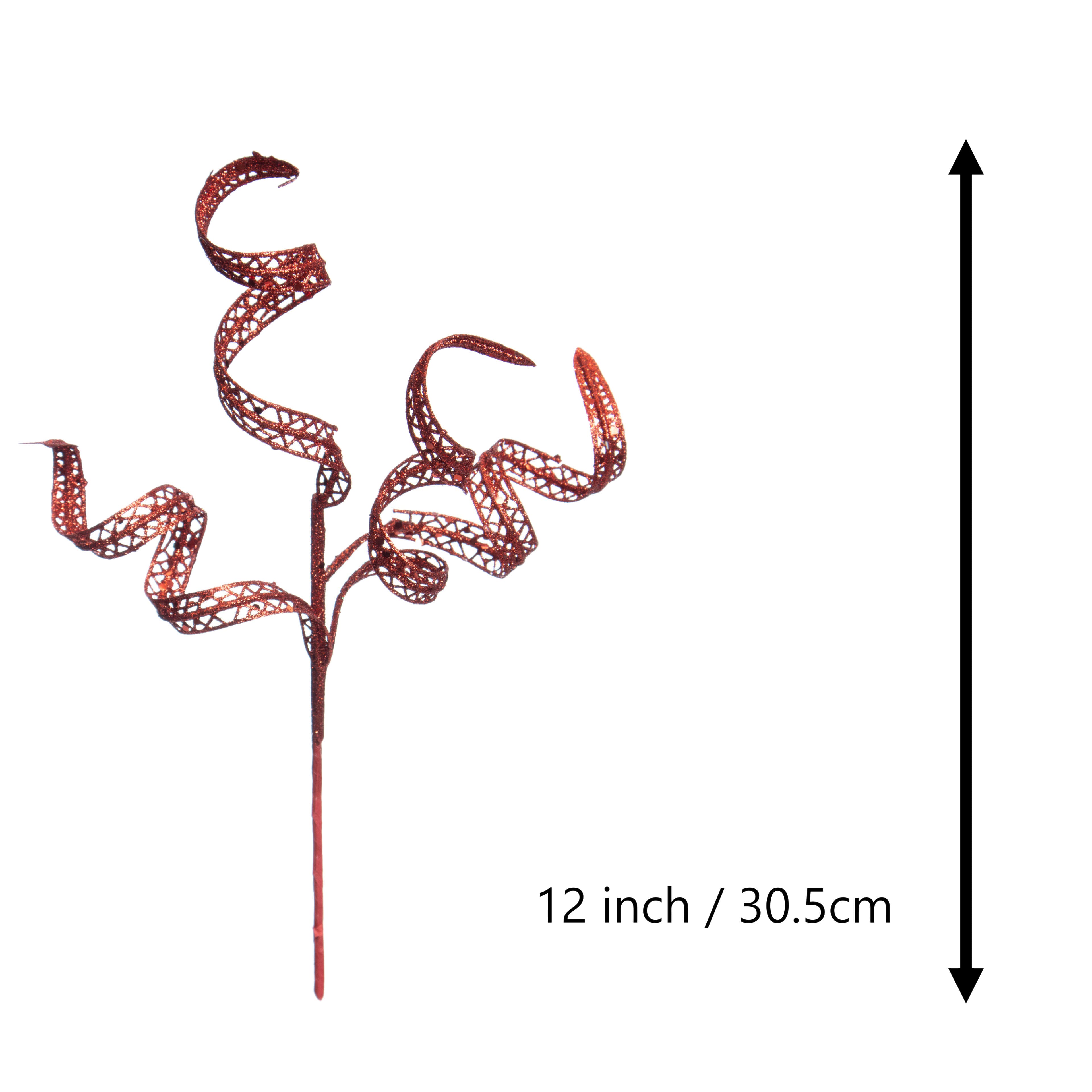 12&#x22; Glittery Red Coil Pick by Ashland&#xAE;