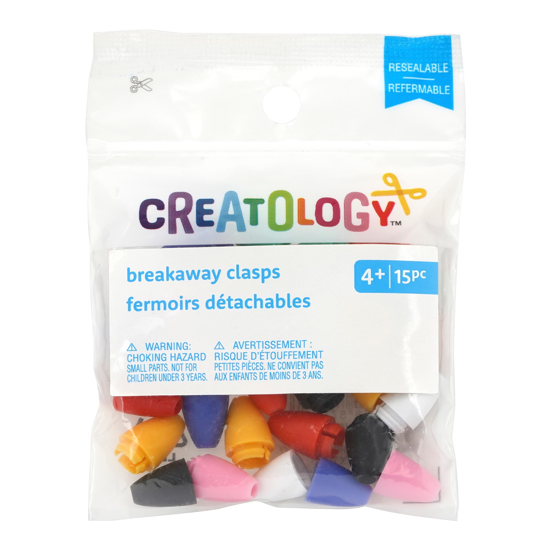 12 Packs: 15 ct. (180 total) Plastic Breakaway Clasps by Creatology&#x2122;