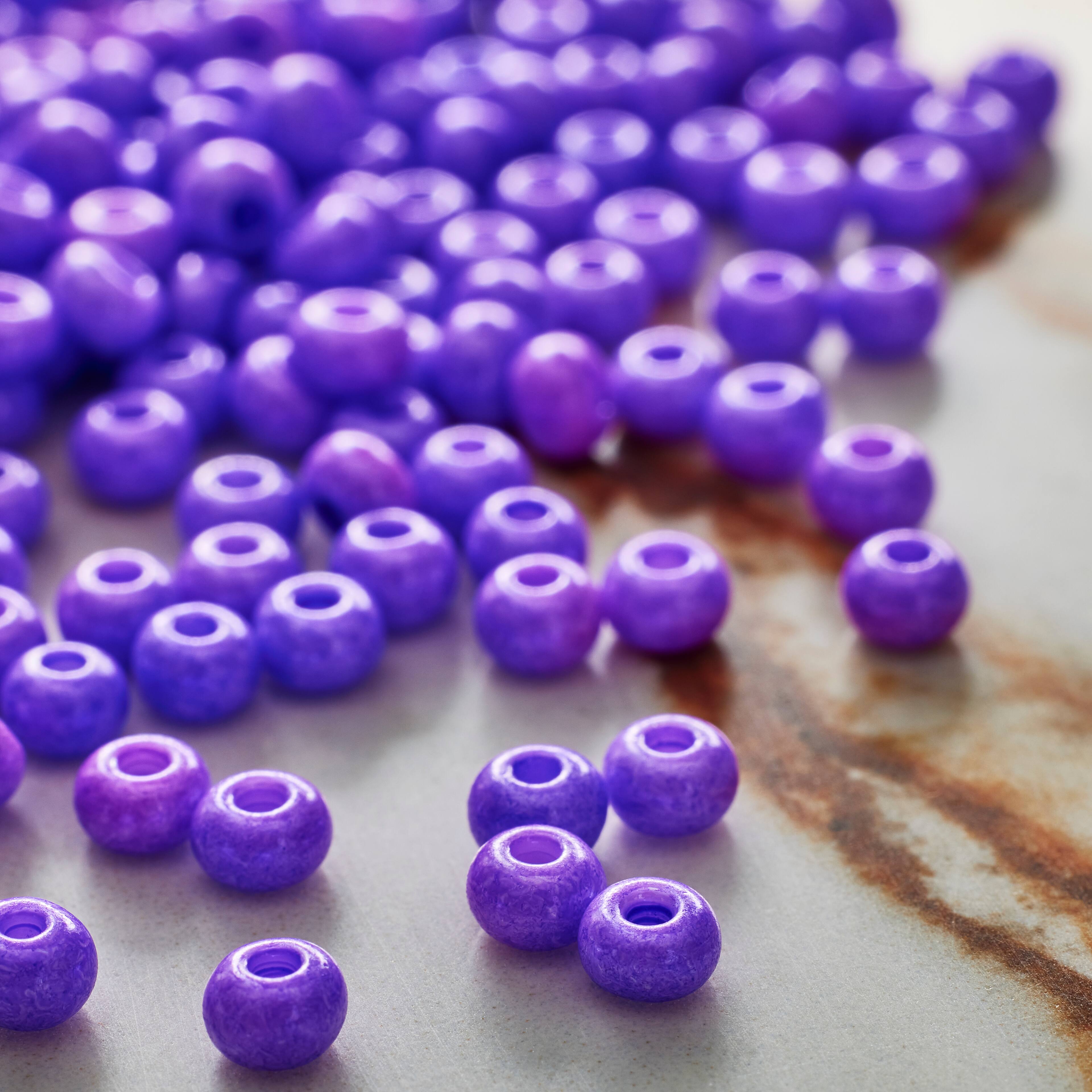 12 Pack: John Bead Grape Czech Glass Seed Beads, 6/0