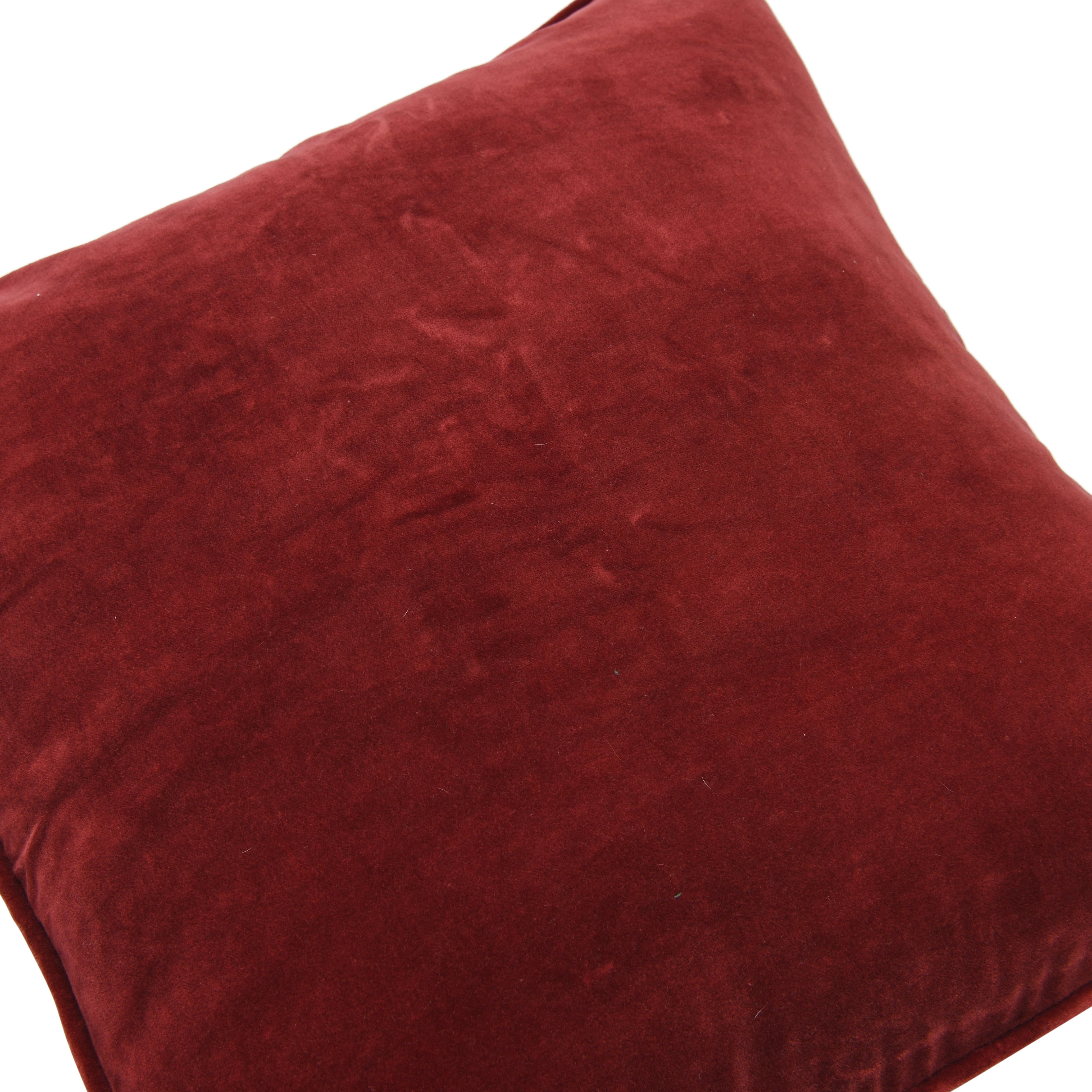 20&#x22; Square Velvet Pillow Cover with Piping