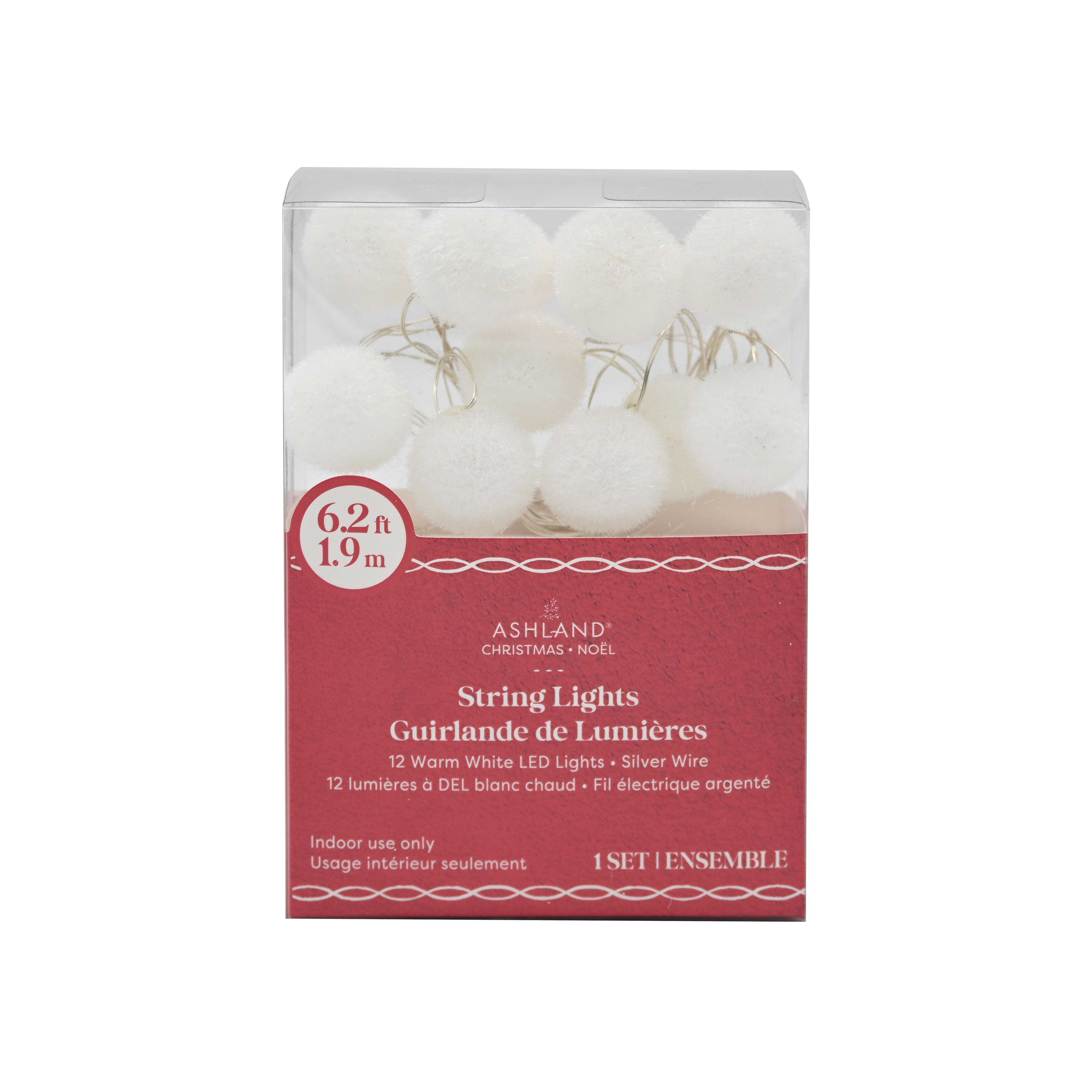 12ct. Warm White LED White Fuzzy String Lights by Ashland&#xAE;