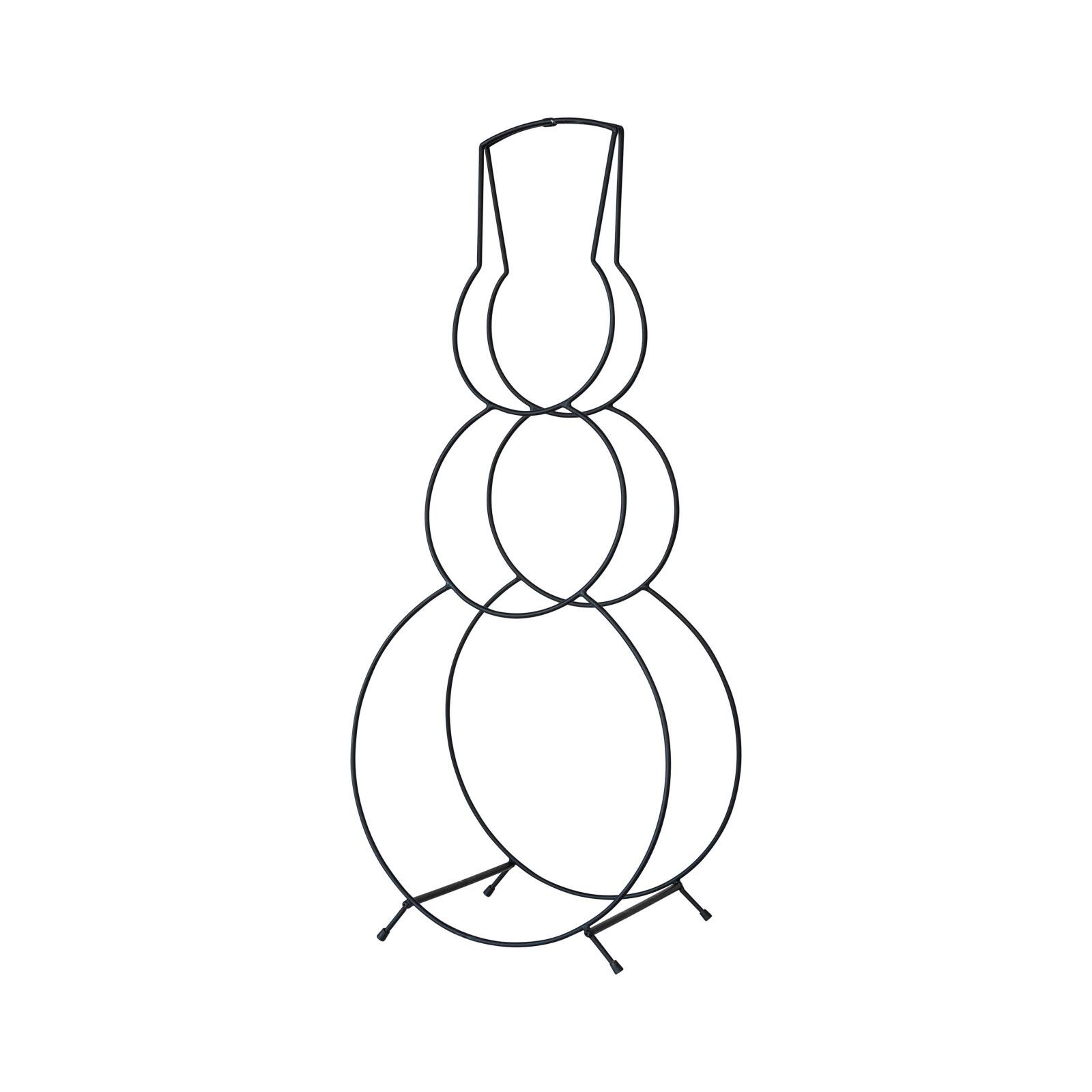 Hello Honey&#xAE; 34.75&#x22; Black Metal Snowman Shaped Log Holder