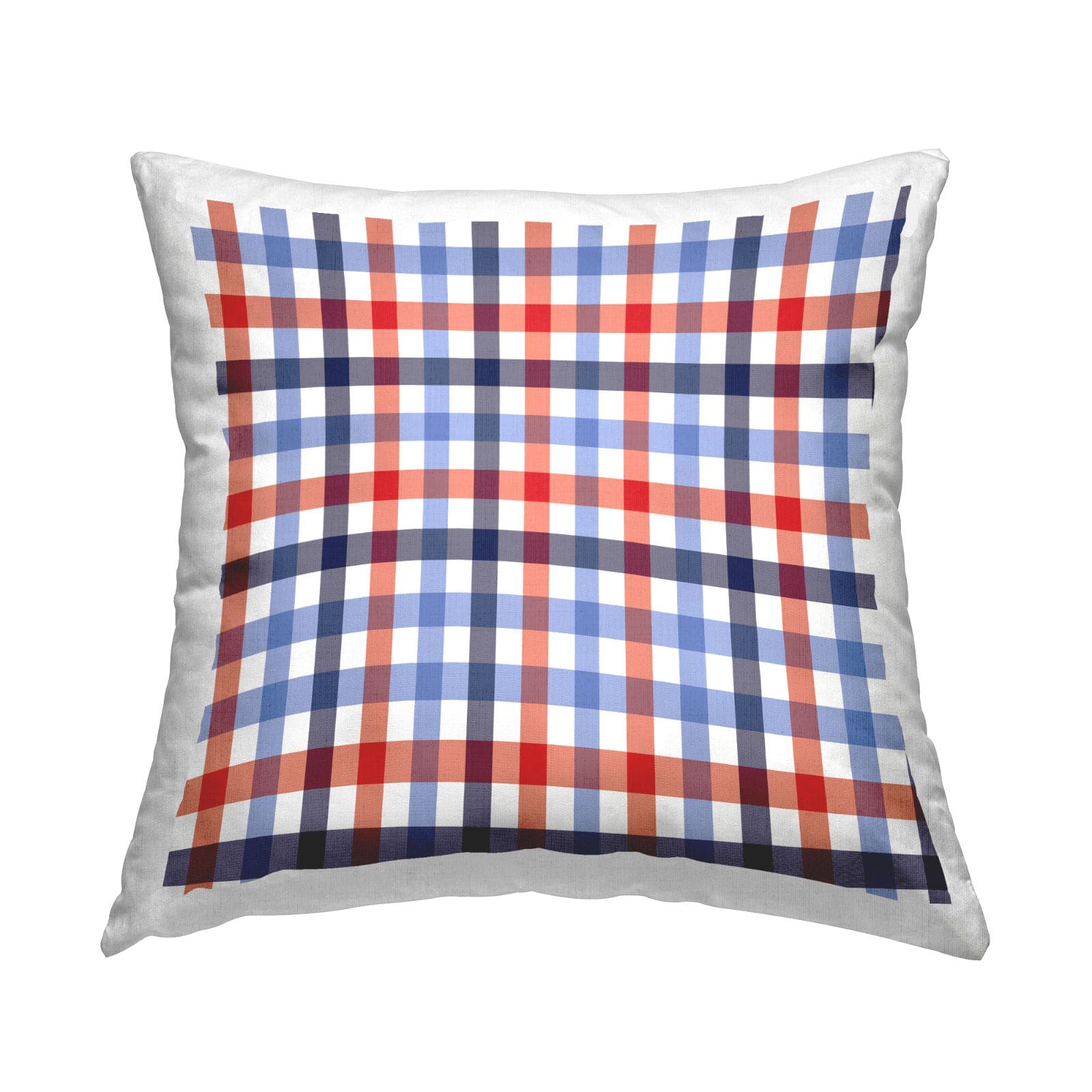 Stupell Industries Red Blue Tartan Plaid Pattern Throw Pillow, 18" x 18"